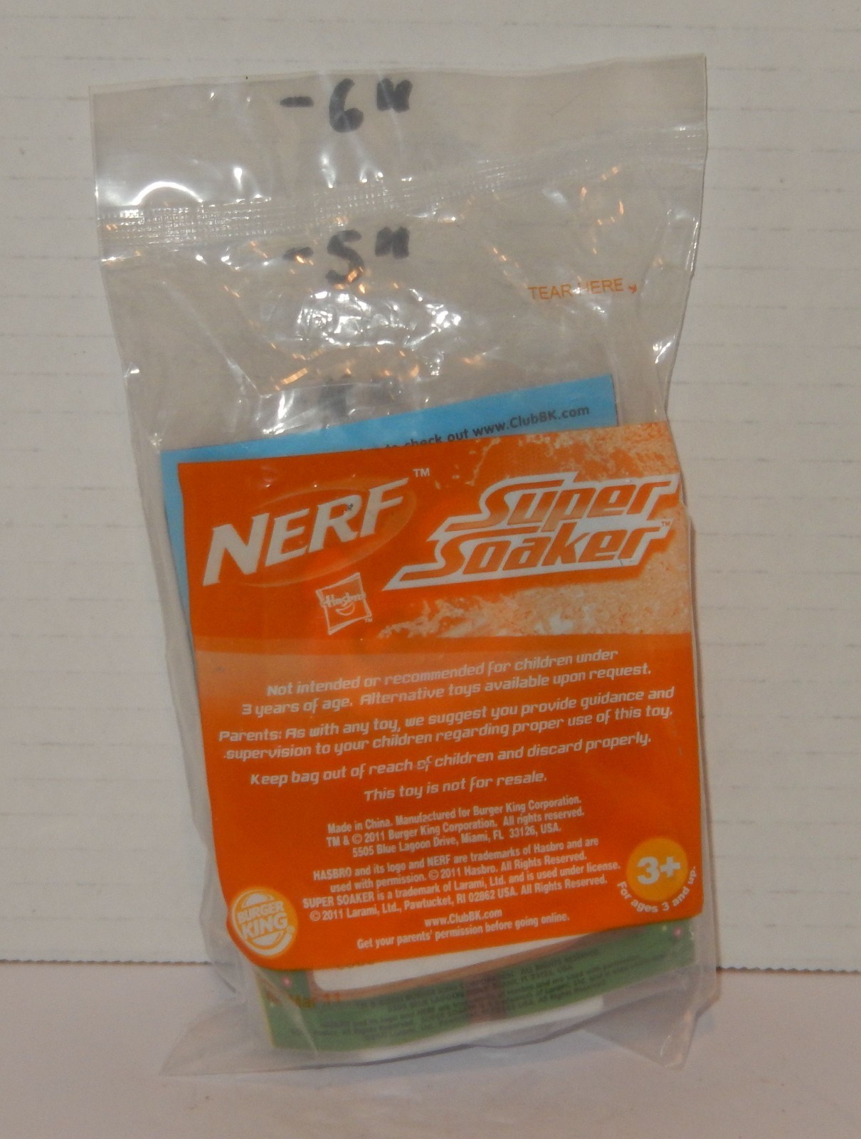 2011 Burger King Kid's Meal Toy Nerf Super Soaker