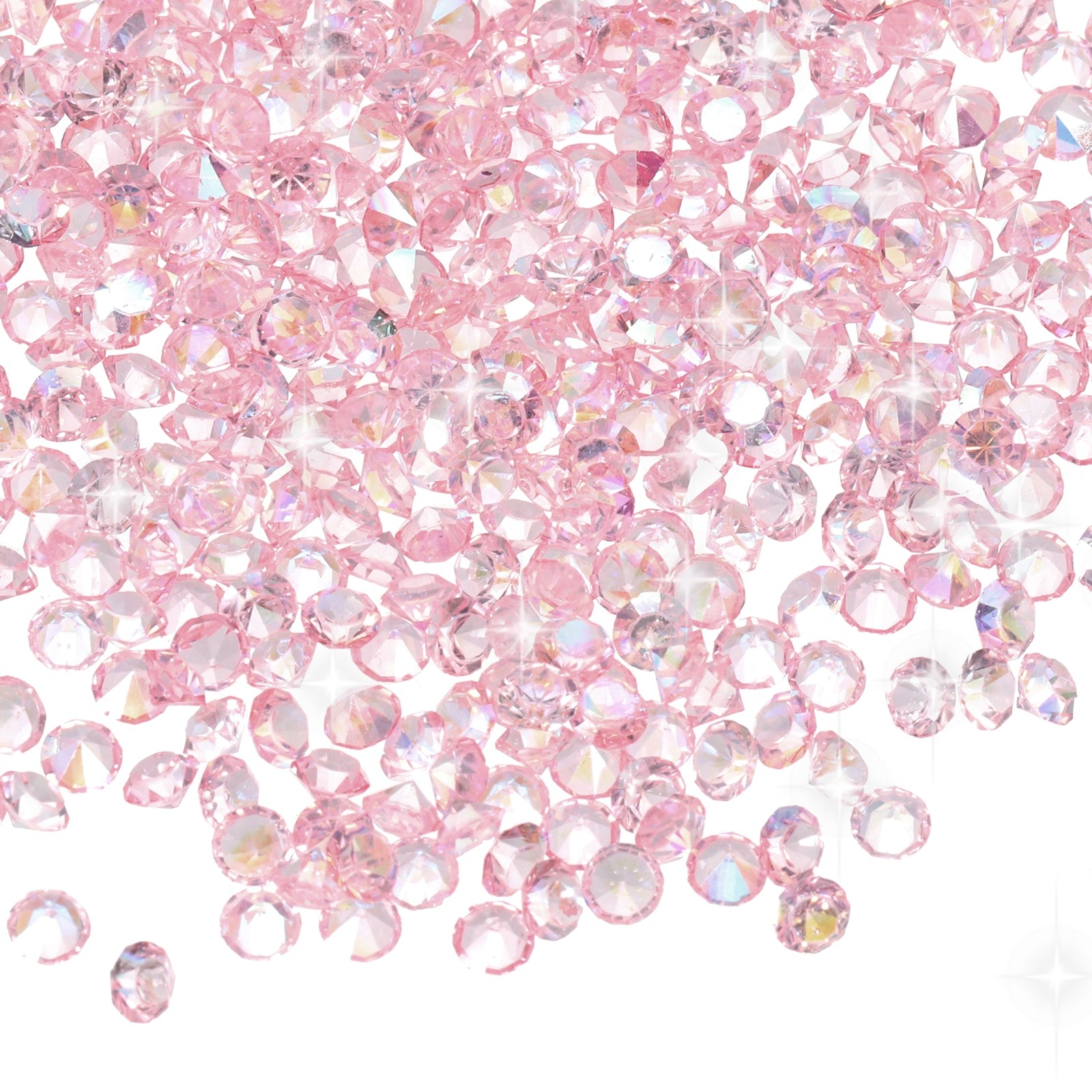 16800 Pcs Wedding Table Scatter Confetti Diamond, 3mm Fake Diamond(Light Orange)