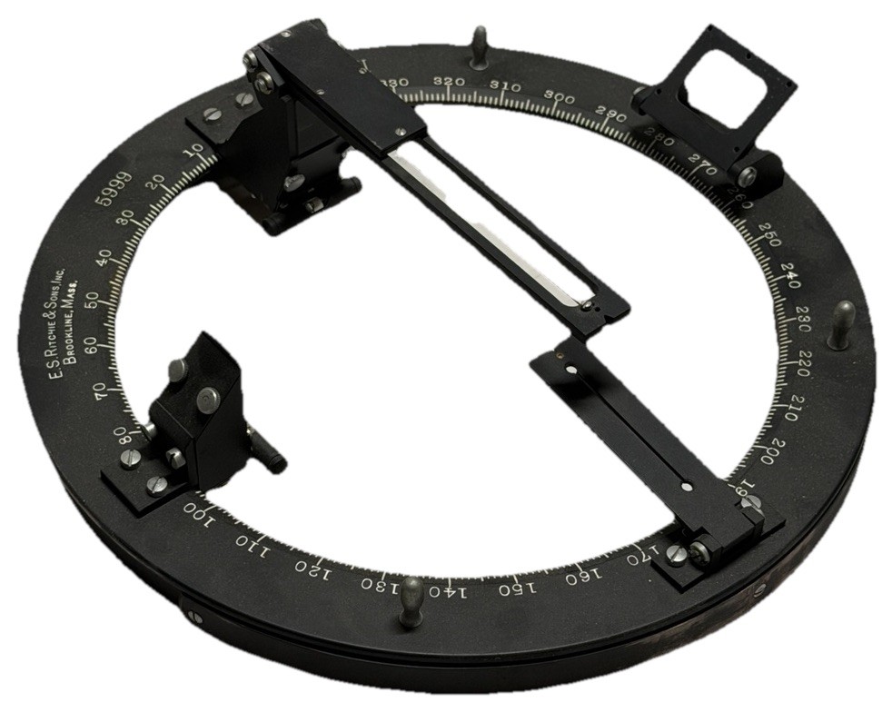 Vintage E.S. Ritchie & Sons Nautical Azimuth Circle Navigation Instrument