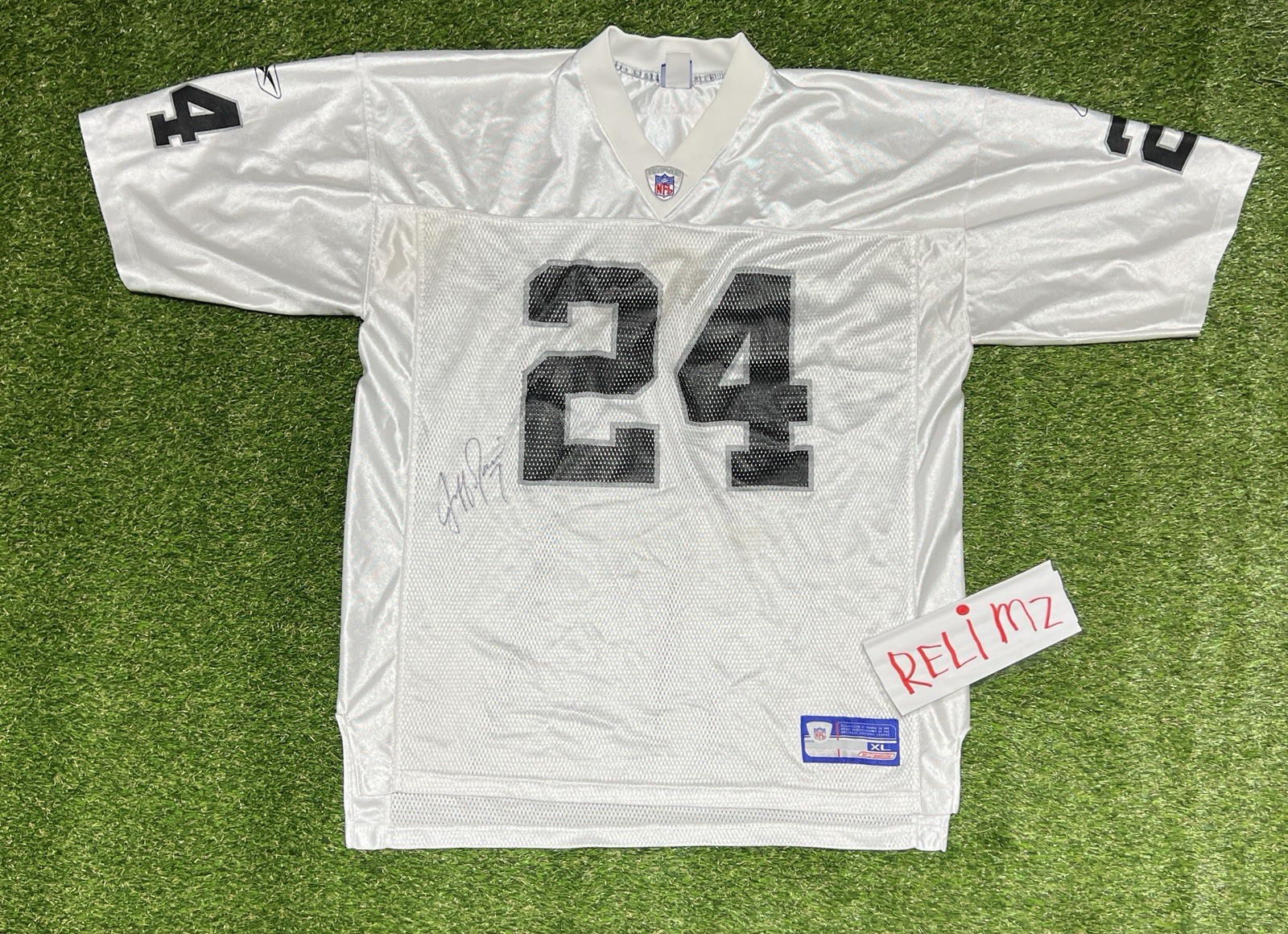 vtg Oakland Las Vegas Raiders Charles Woodson rbk Jersey football nfl