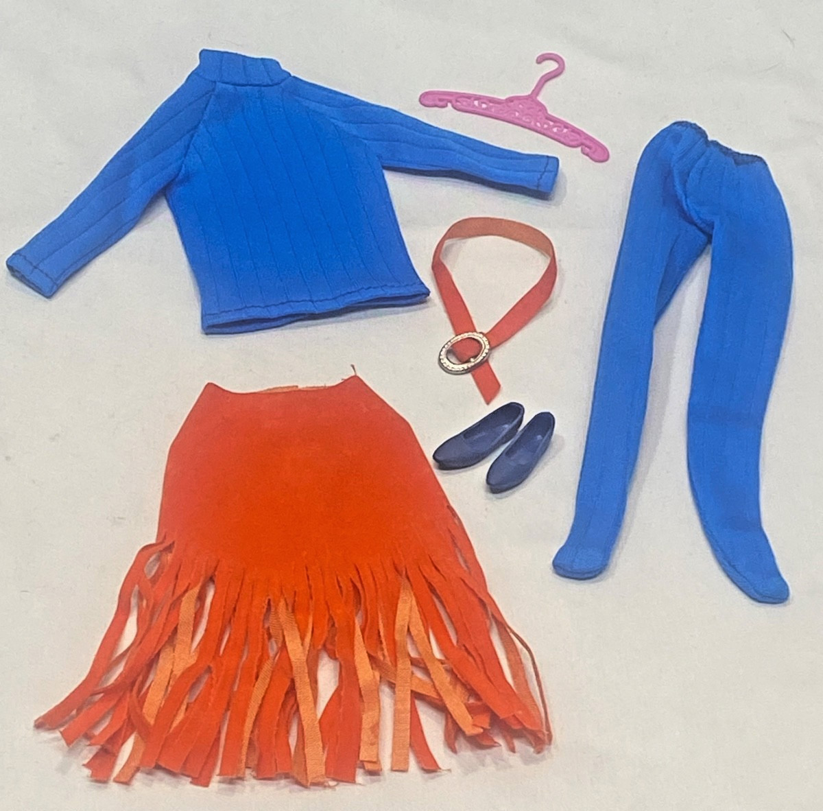 Vintage 1971 Barbie Complete Turtle & Tights Outfit #3426