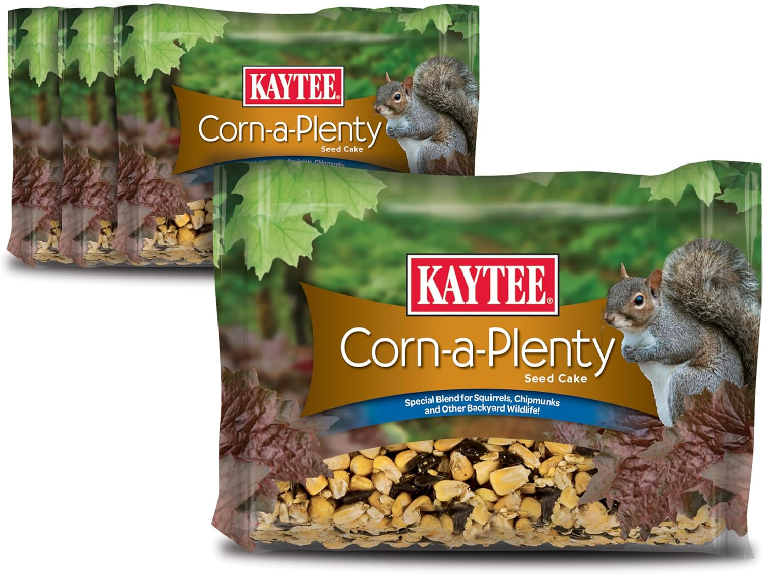 Corn-A-Plenty Seed Cake, Food for Wild Squirrels, Chipmunks, Rabbits & Other Bac
