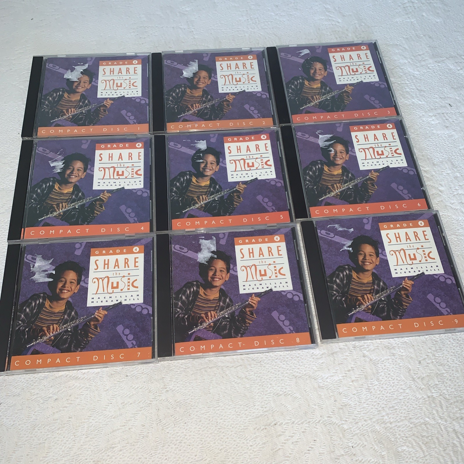 Share The Music Grade 4 Disc 1-9 Set Macmillan McGraw-Hill Homeschool Sony 1995