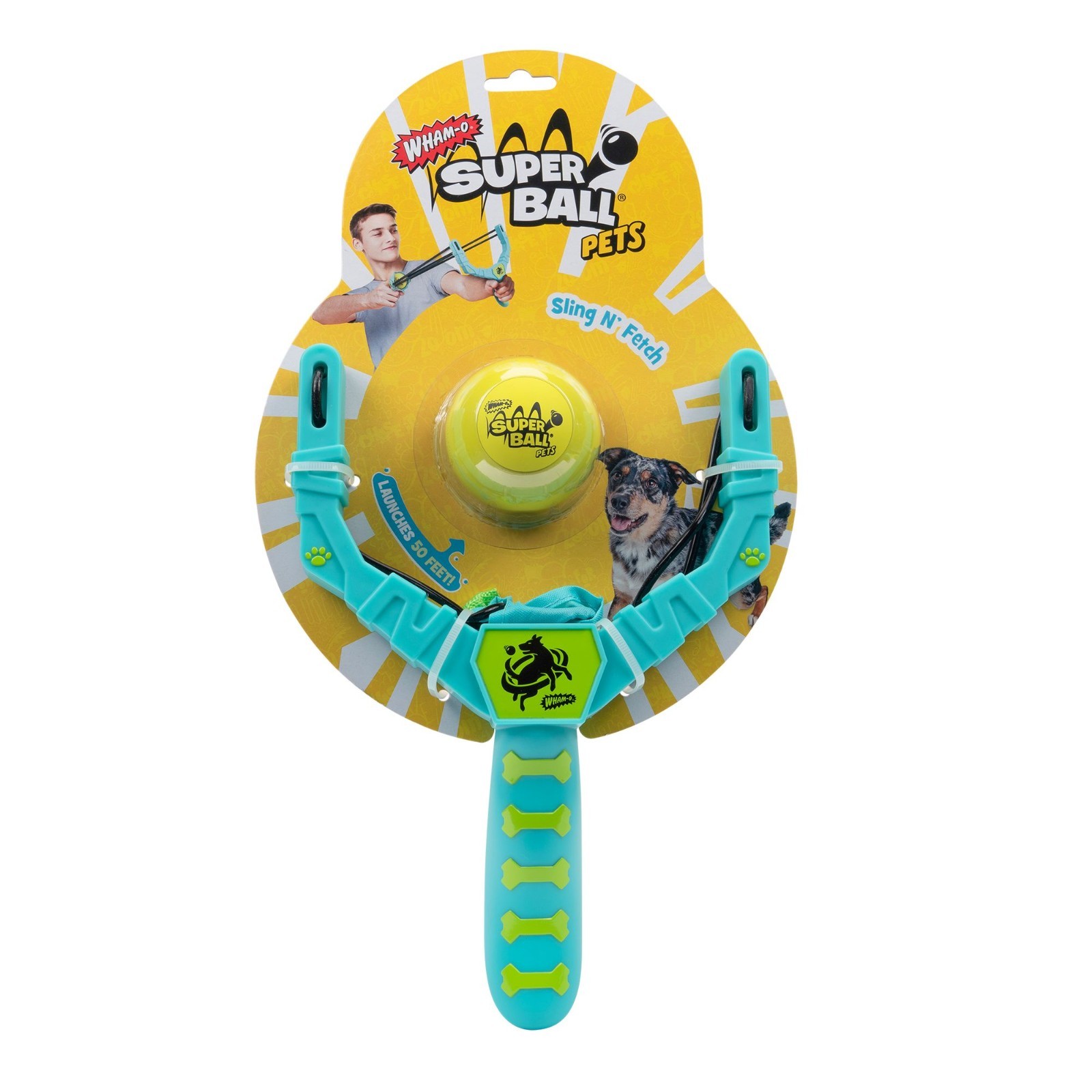 Wham-O Super Ball Pets Sling N' Fetch Slingshot Interactive Fetch Dog Toy