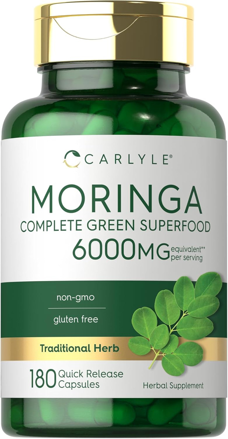 Moringa Oleifera Supplement | 180 Capsules | Complete Green Superfood for Women 