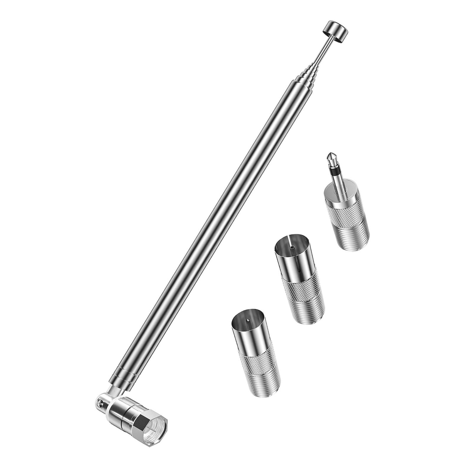 FM Radio Antenna, 75 ohm FM Telescopic Antenna, F Type Male FM Antenna with 3...