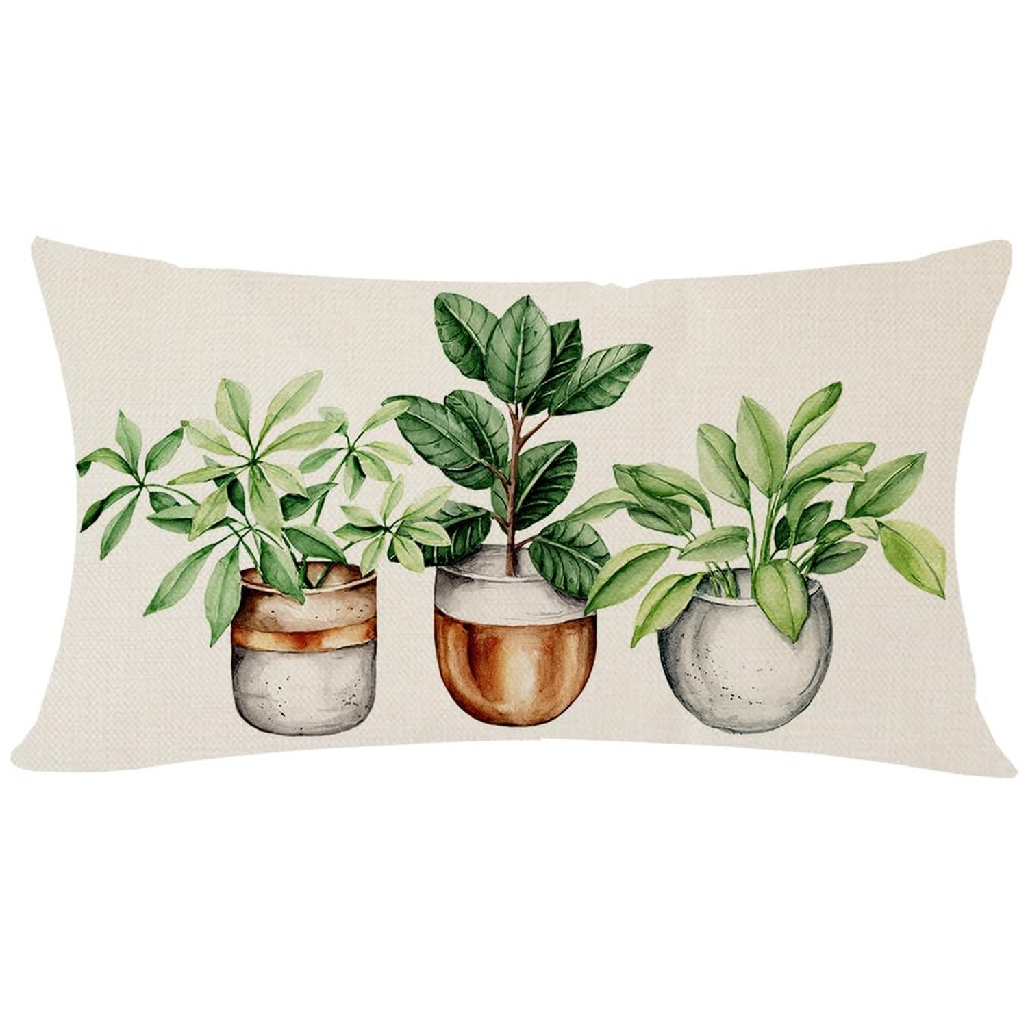 PANDICORN Botanical Boho Spring Throw Pillow Covers 12x20 Inch Green Plant Gr...
