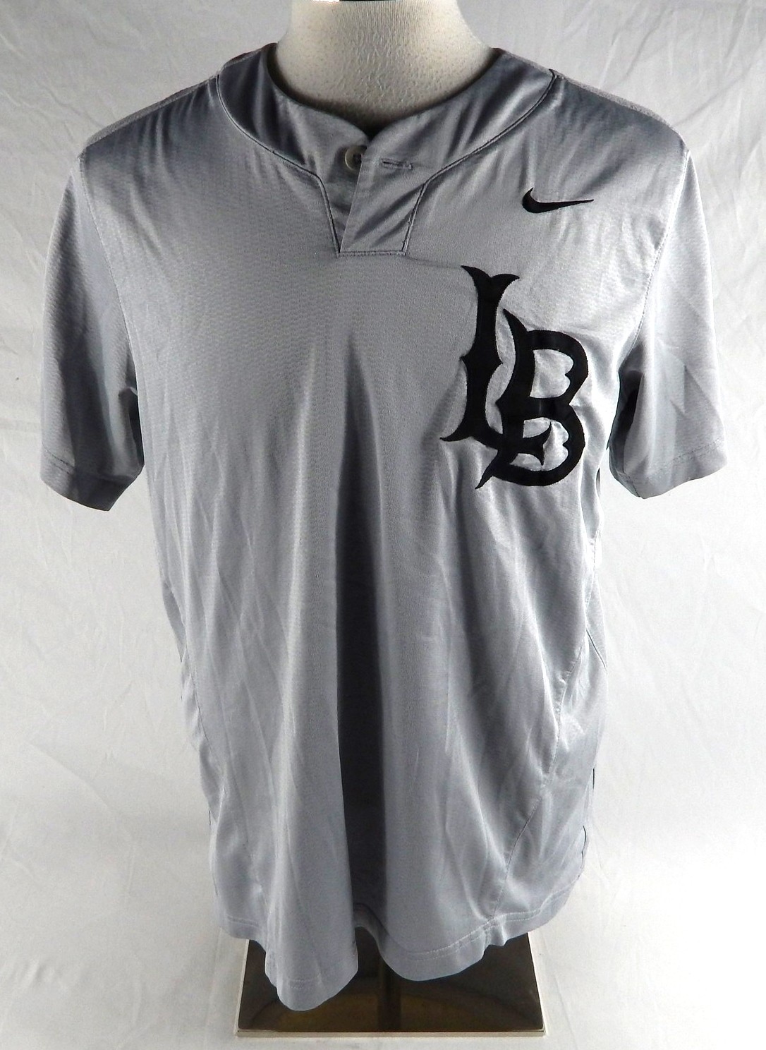 2021 Long Beach State Dirtbags #61 Game Used Grey Jersey Baseball L 614