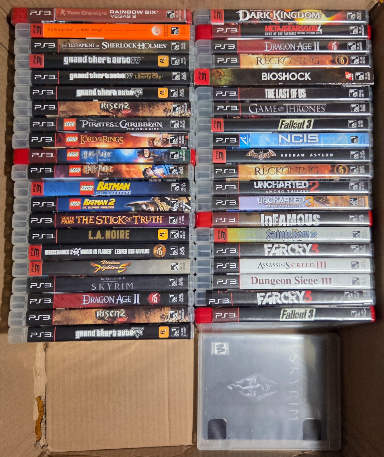 42 PS3 games lot GTA The Orange Box Sherlock Holmes MGS4 LEGO Sony PlayStation 3