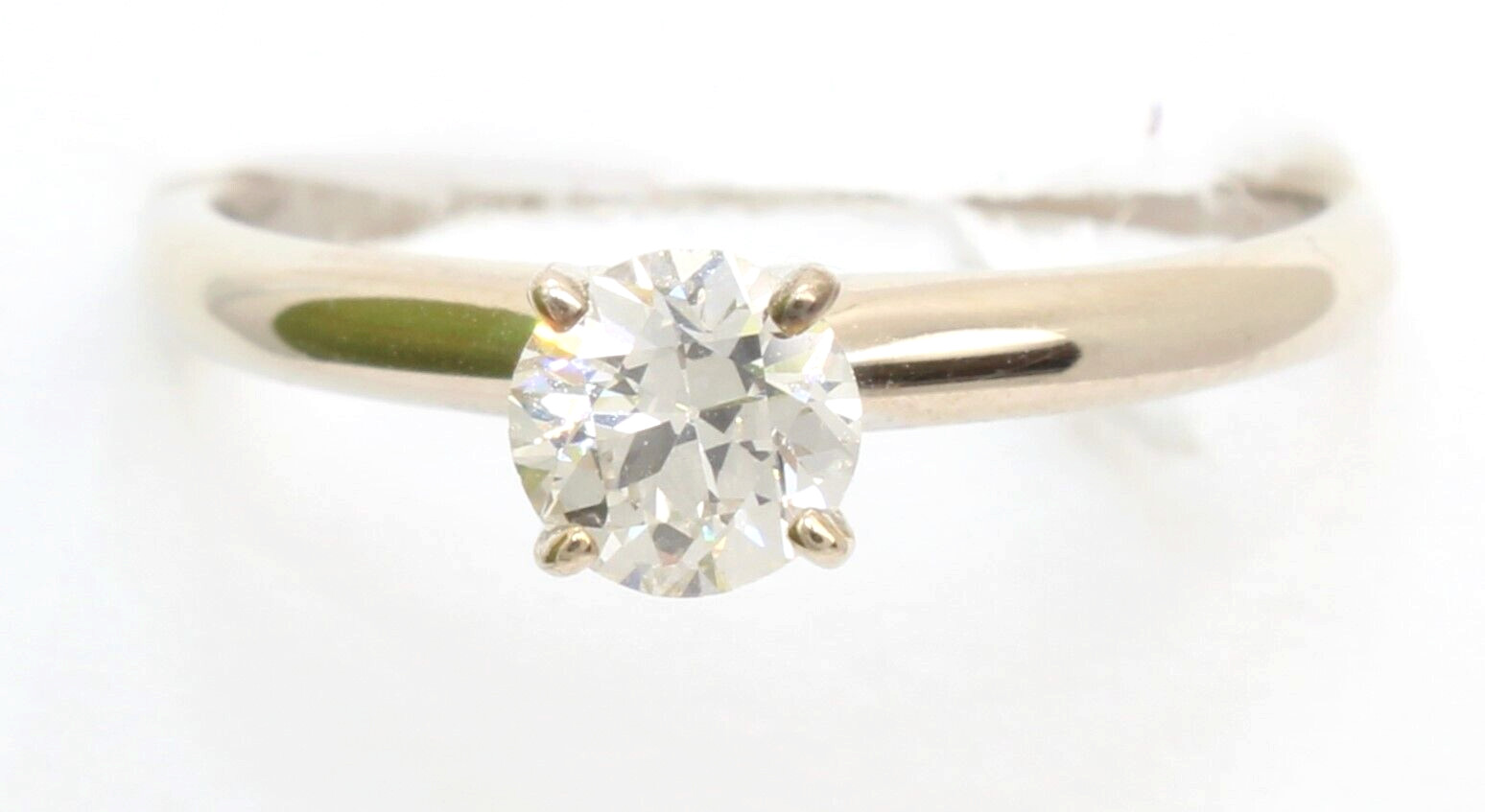 14k White Gold Genuine .50ct. Solitaire VS2/G Diamond Engagement Ring Size 7