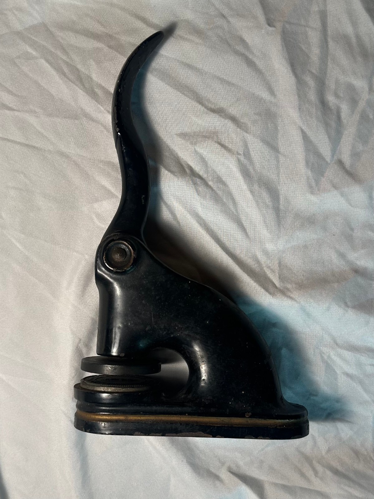 Vintage Stamp Press Seal Embosser Black Cast Iron Working