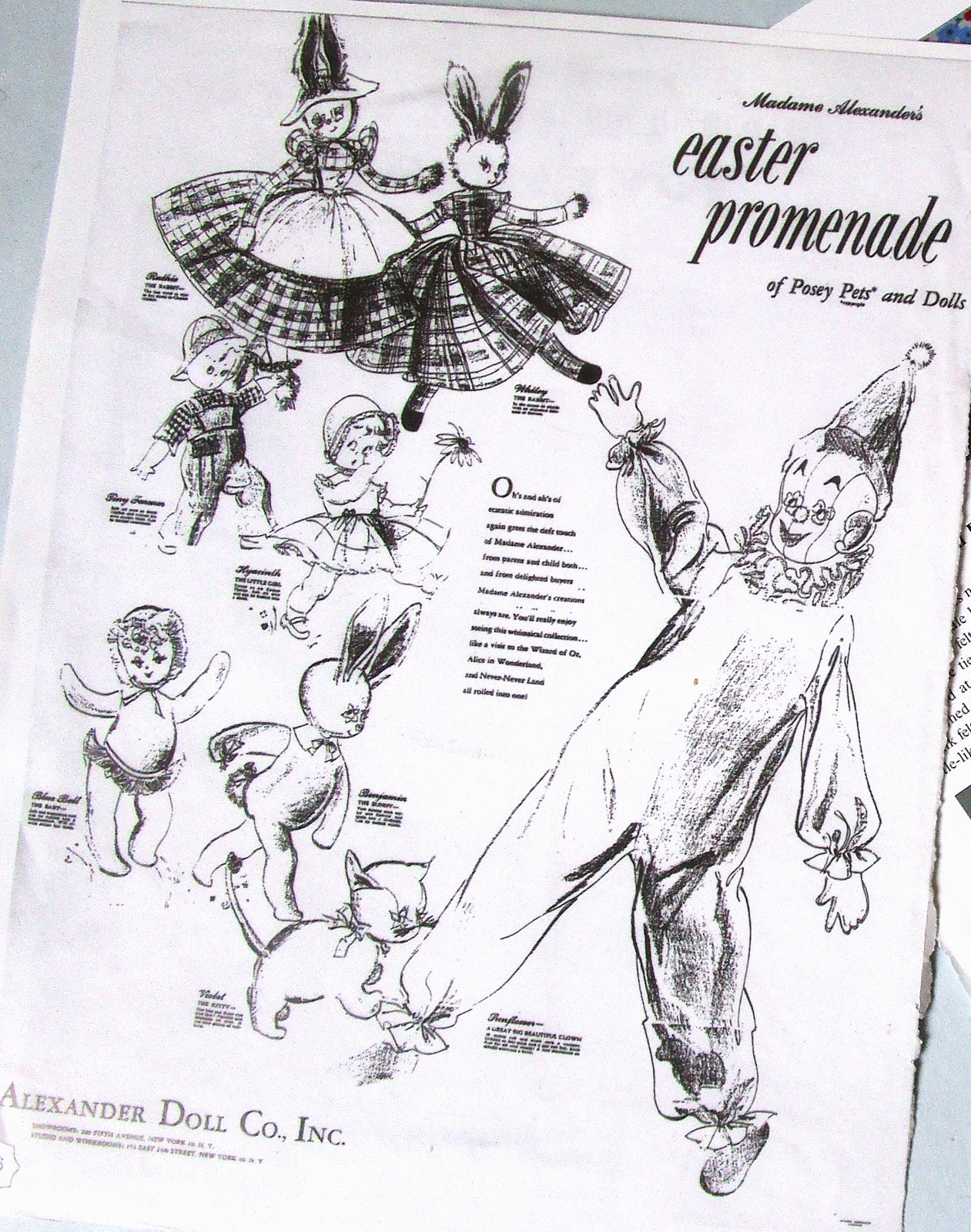 MADAME ALEXANDER POSEY PETS EASTER PARADE AD REPRO - DISPLAY IDEA