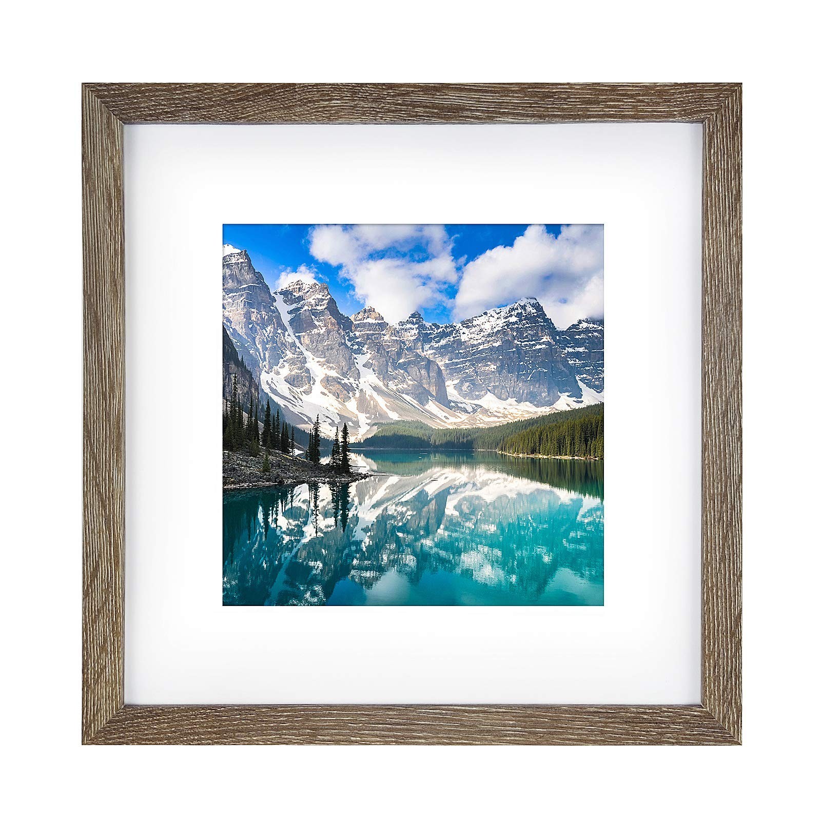 12x12 Frame Made to Display 8x8 Pictures with Mat or 12 x 12 Photos Without M...