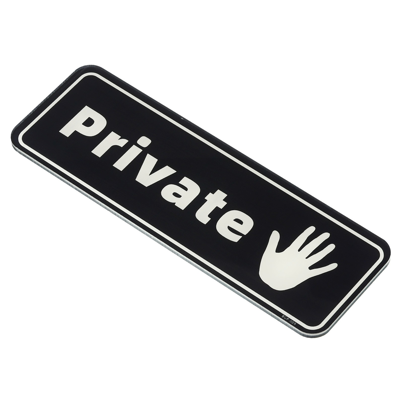 Private Door Sign, Acrylic 9"x3" Car Sticker Privacy Sticker, Black