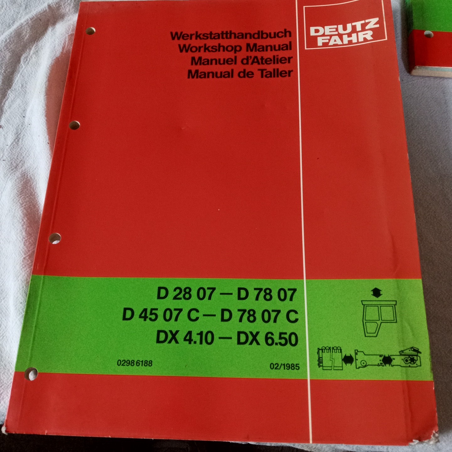 DEUTZ  FAHR ALLIS  D 2807-D 7807,D 4507C-D 7807C,DX 4.10-DX 6.50 WORKSHOP MANUAL