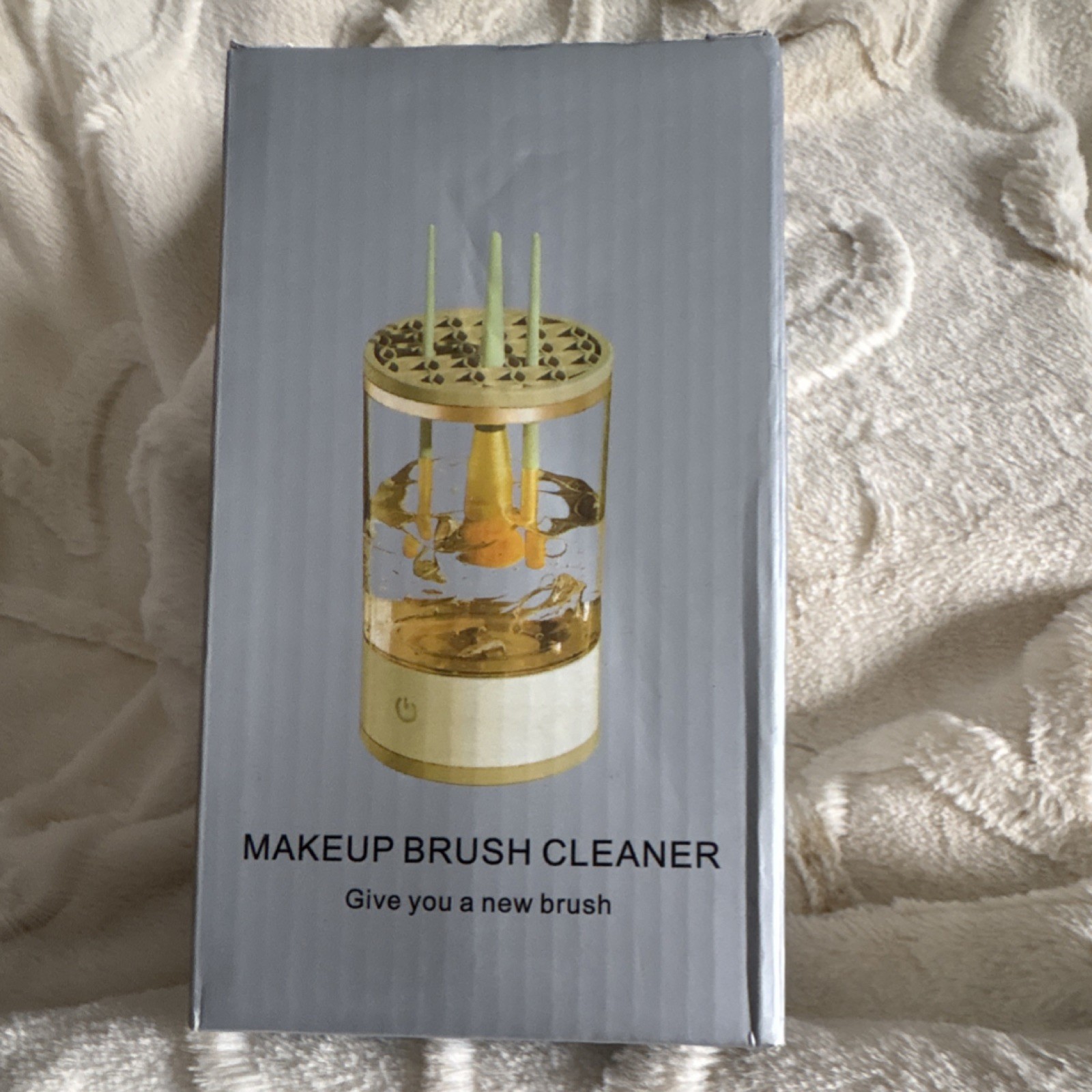 Electric Makeup Brush Cleaner Machine Gold Hands-Free Multi-Cleaning HZ-001