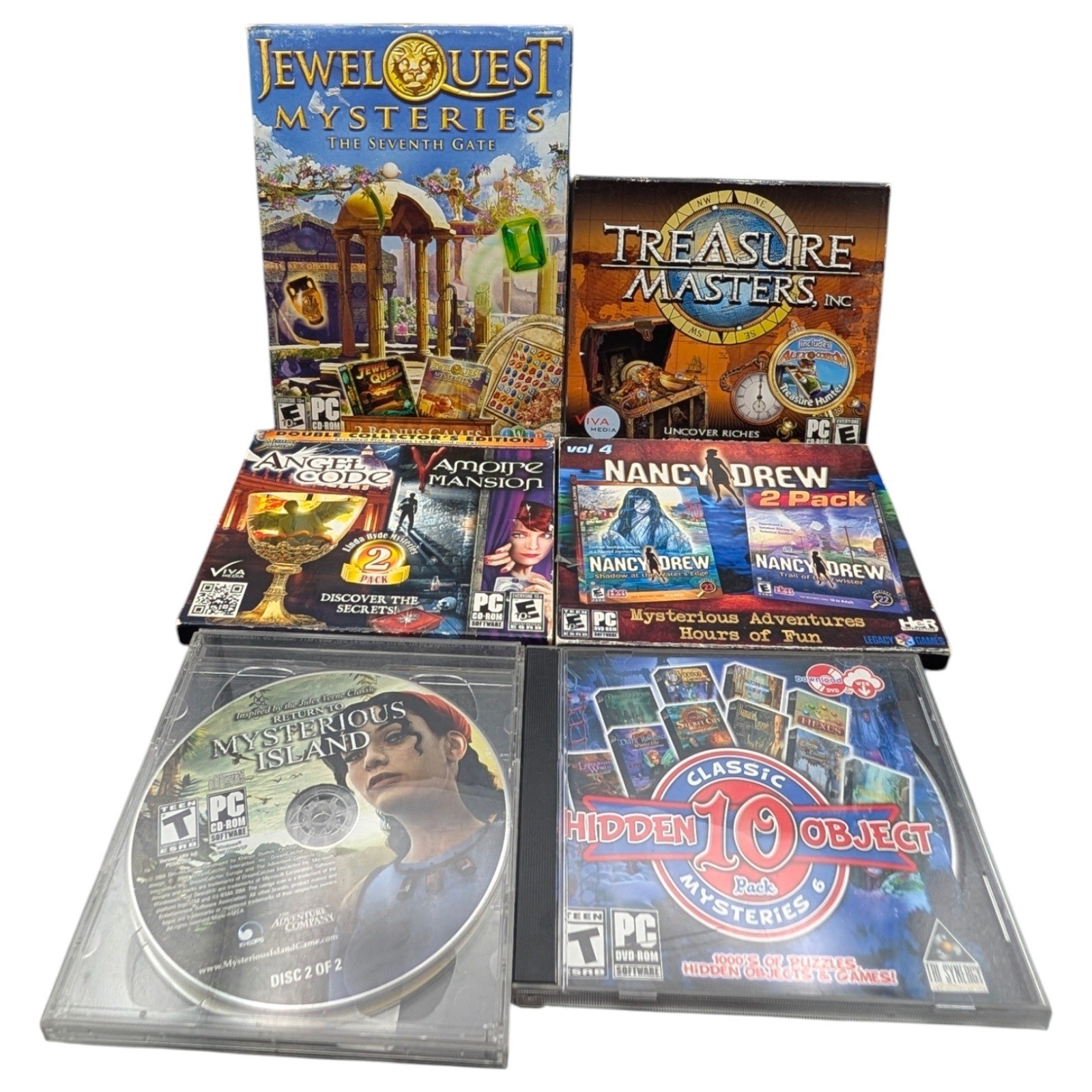 PC Games Mystery Puzzle Jewel Quest Nancy Drew Hidden Object Treasure Masters