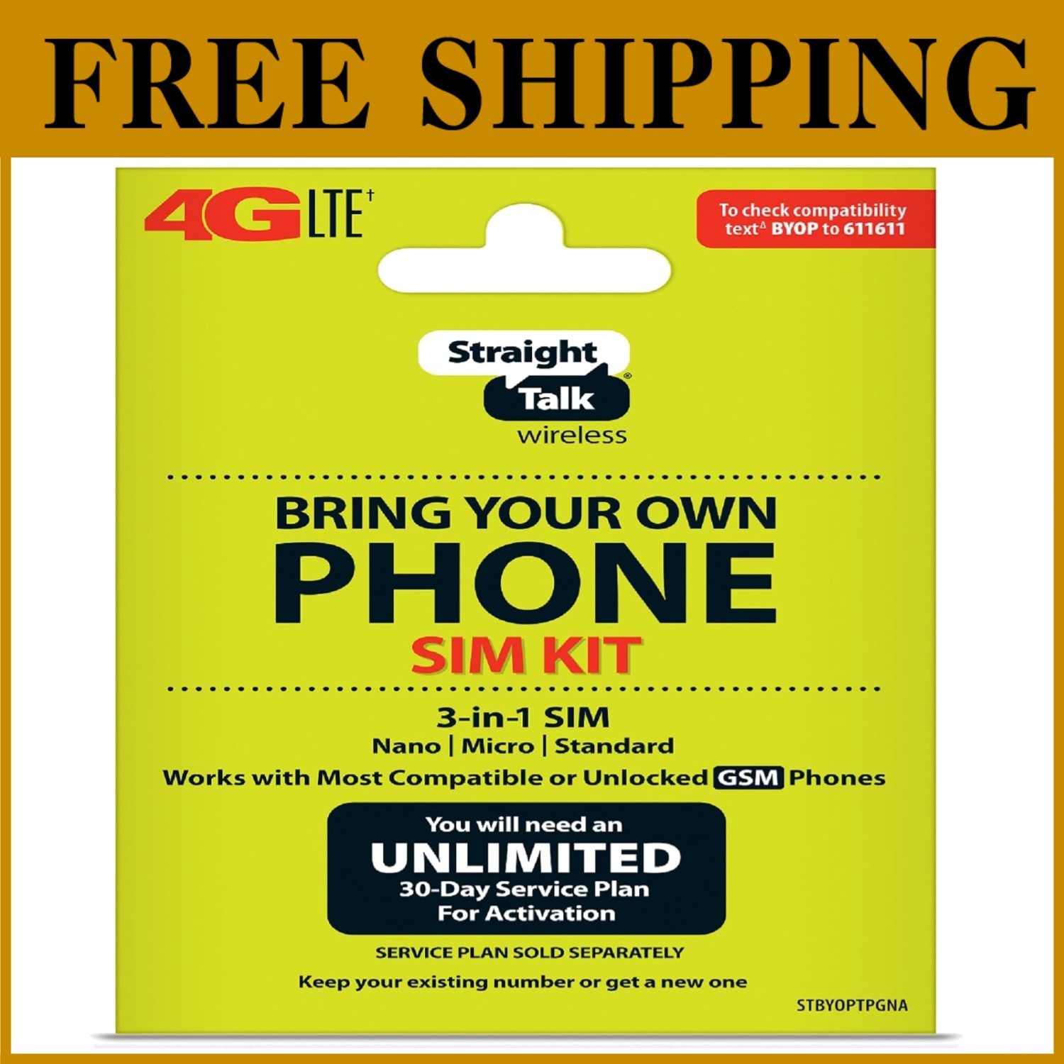 AT&T Bring Your Own Phone 3-in-1 SIM Card Kit