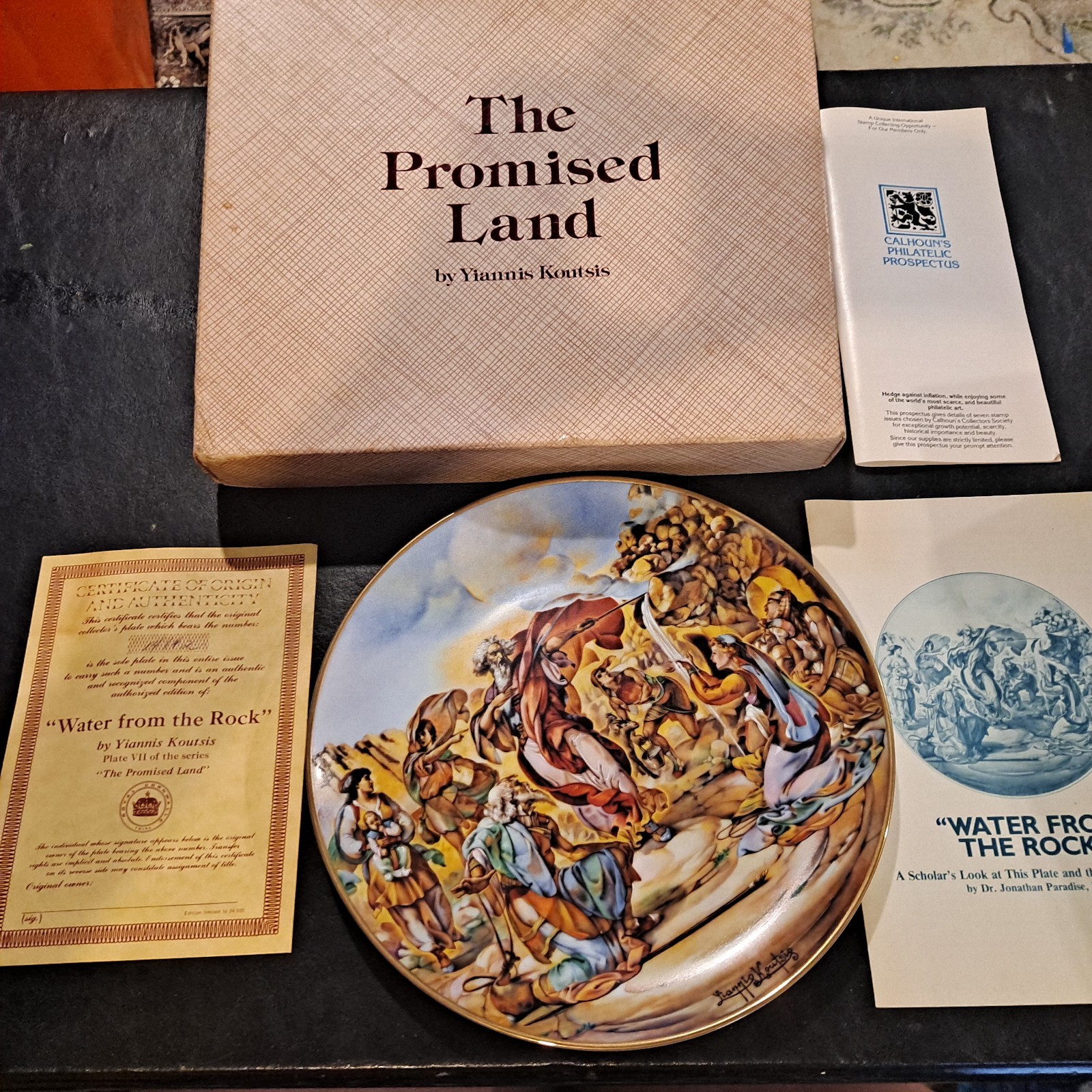 "Water From the Rock" Collector Plate by Yiannis Koutsis (Promised Land #7)