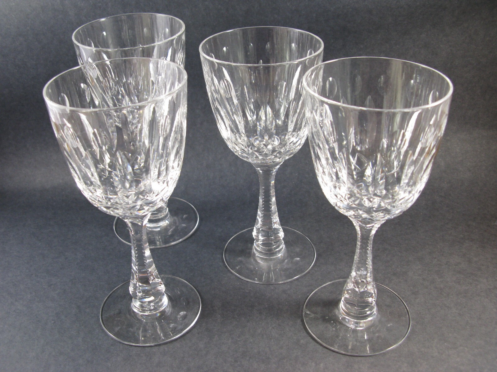 Set of Two (2) Pre-owned Hawkes Crystal Water Goblets York Pattern