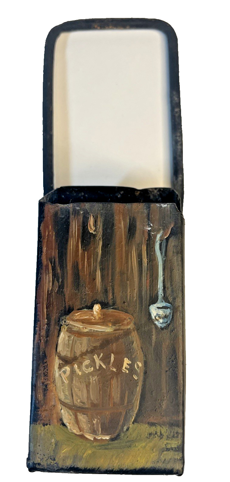 Primitive Rustic Cistern Well Water Wheel Draw Cup Conveyor Hand Painted Linking