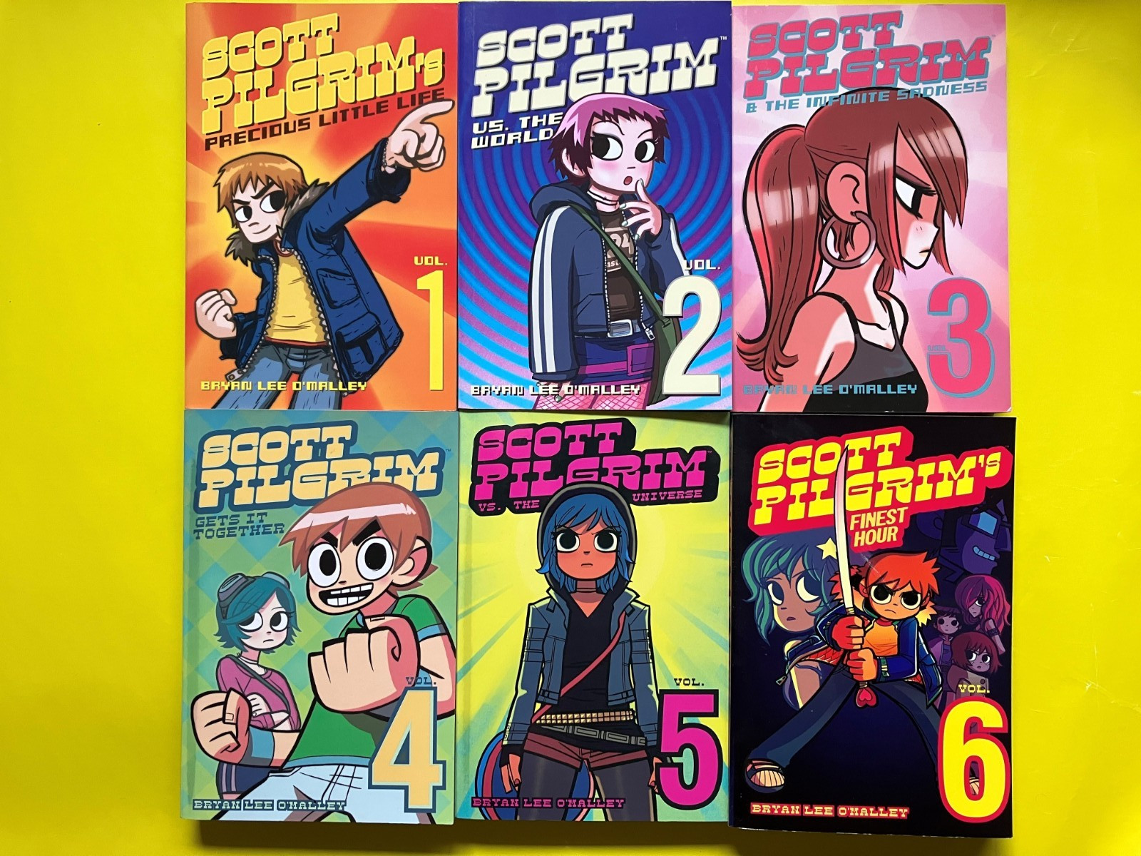 Scott Pilgrim Volumes 1-6 Oni Press manga graphic novel lot complete softcover