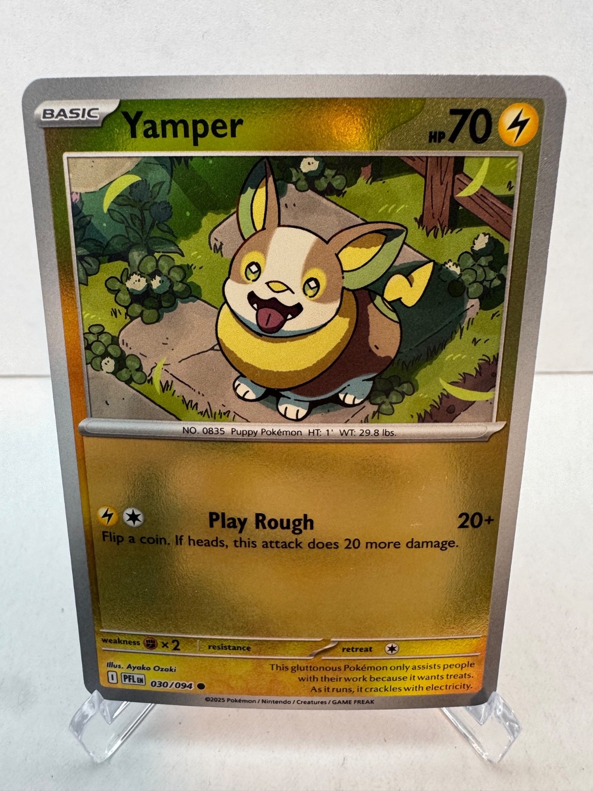 Yamper 30/94 - Reverse Holofoil NM - ME: Phantasmal Flames - Pokémon TCG