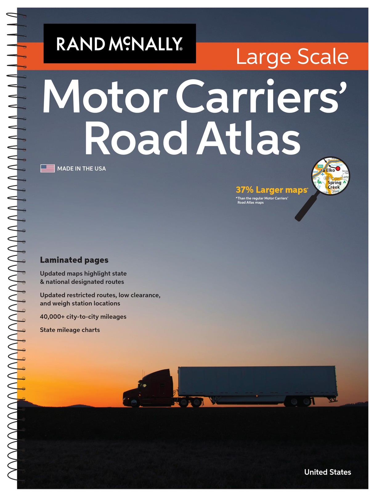Rand McNally Large Scale Motor Carriers' Road 15.375" X 11.25", Multicolor 