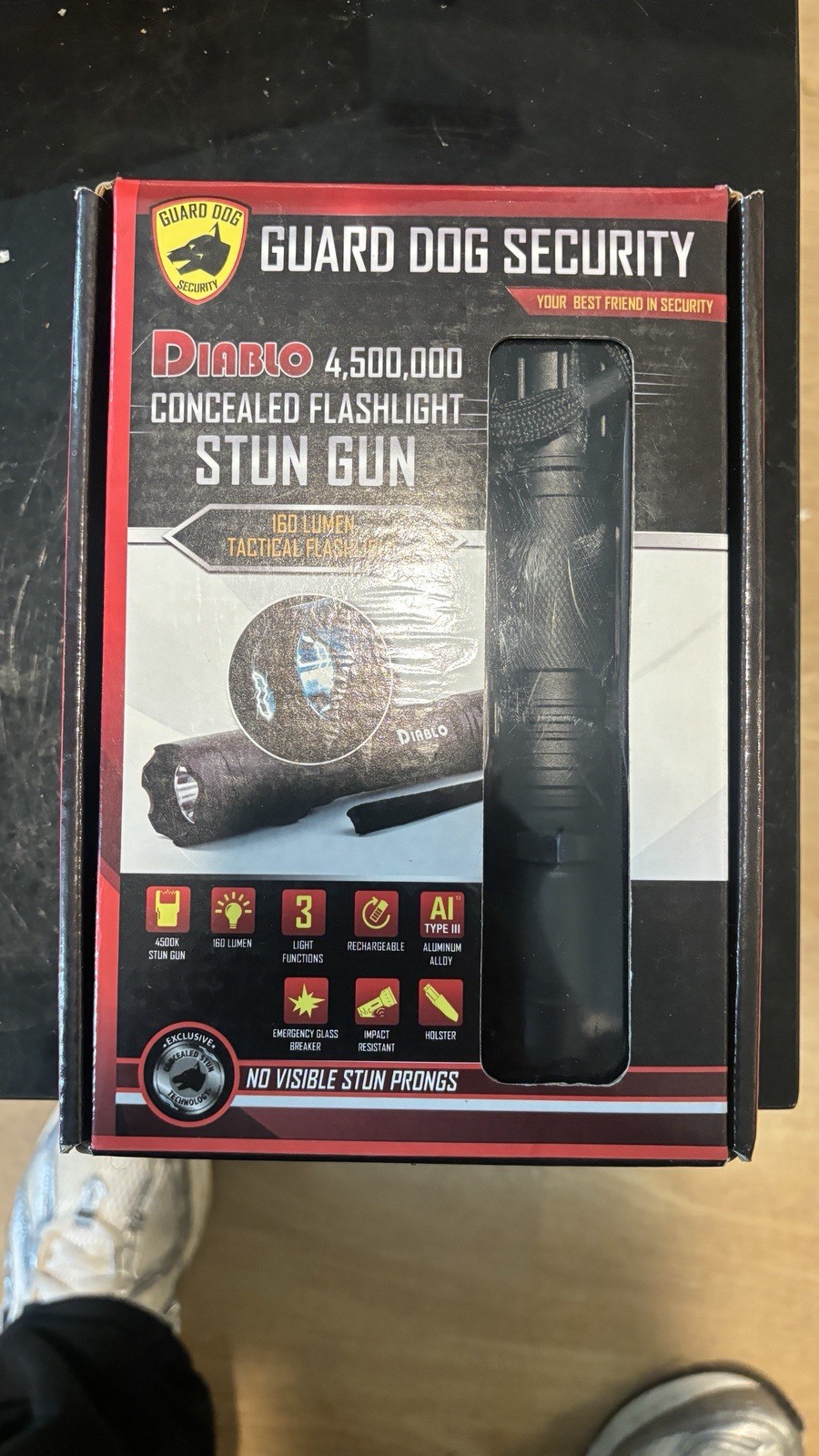 Stun Gun Diablo with Flashlight | 160 Lumen and 3-Function Light