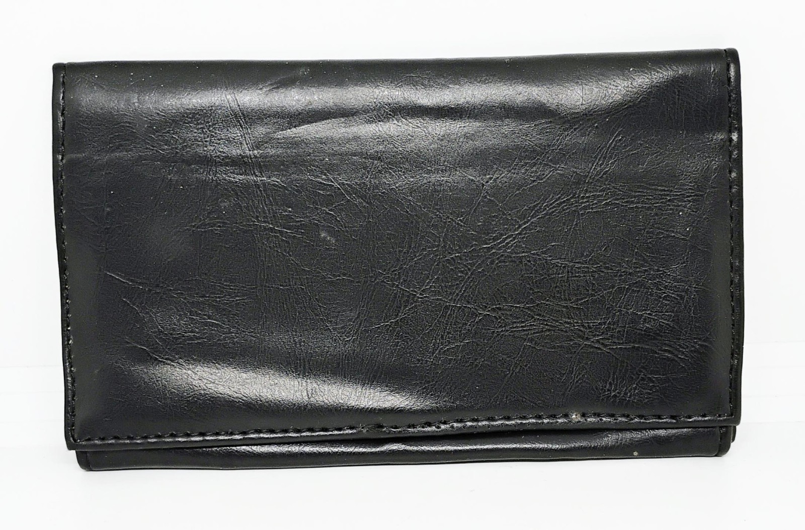 KSI Black PU Leather 5.5" X 3.5" Bi-fold Lined Pipe Tobacco Pouch
