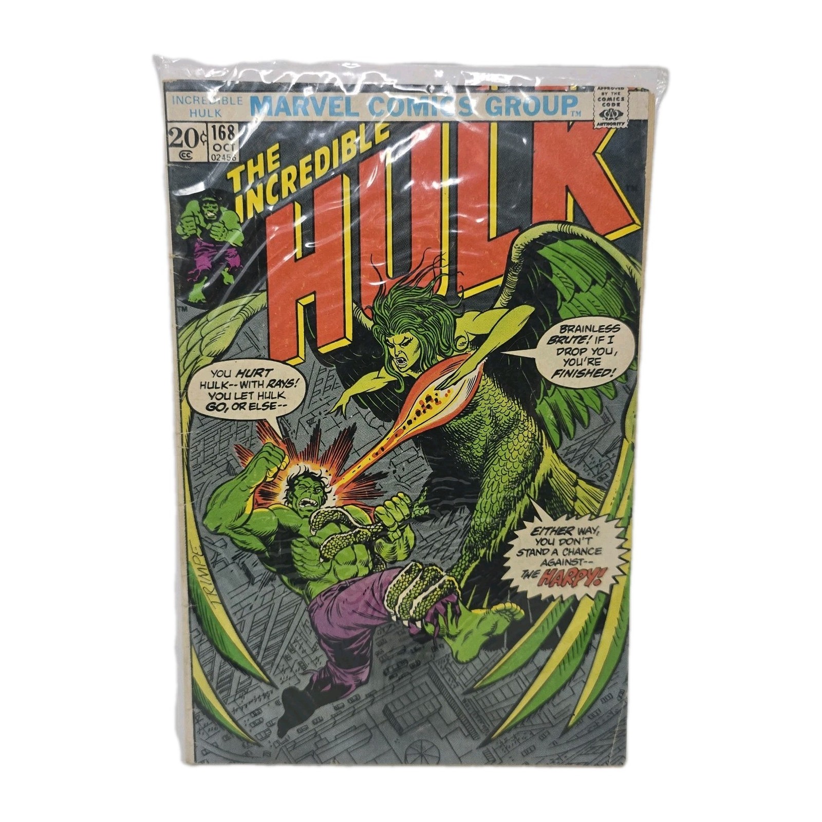 Incredible Hulk #168 (Marvel Comics October 1973) 1st Appearance Of Harpy