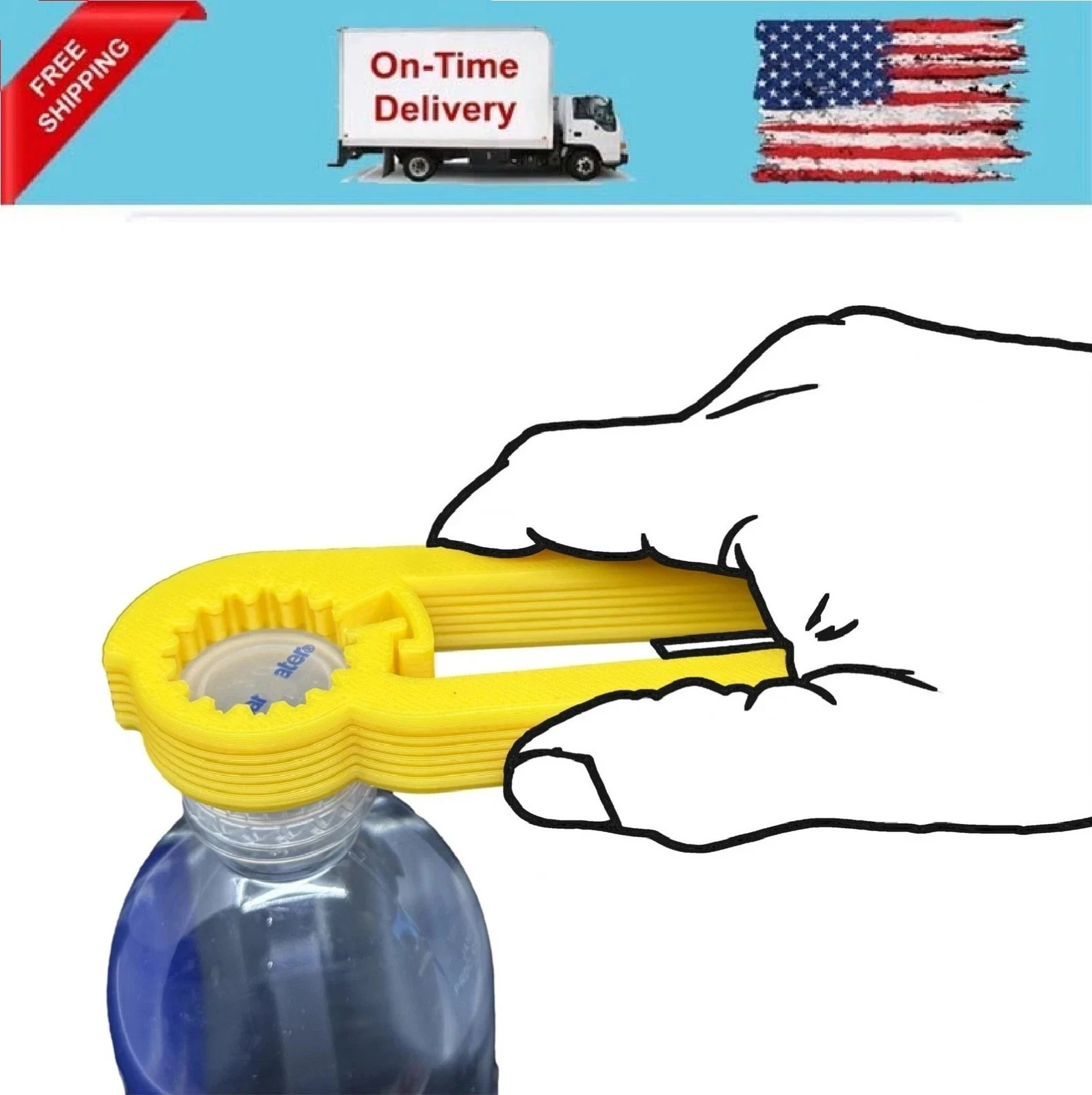 Ergonomic Water Bottle Opener for Seniors Arthritis Friendly Twist Cap Remove...