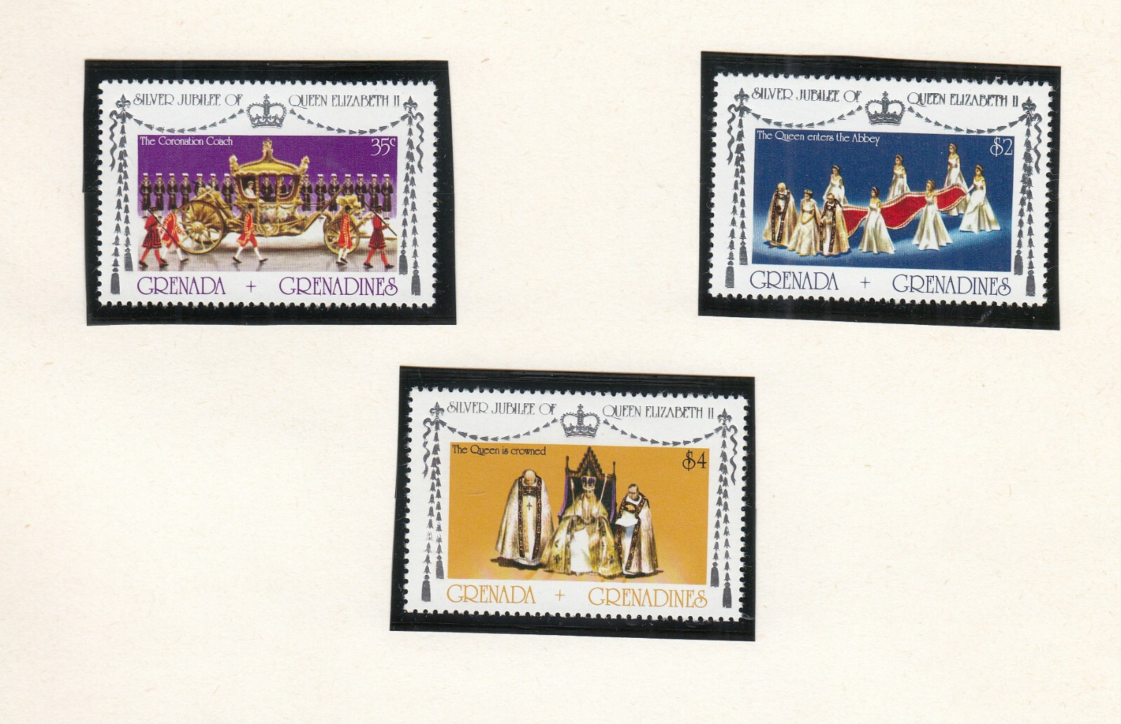 Queen Elizabeth II Silver Jubilee Grenada Grenadines MNH 1977 (141744)