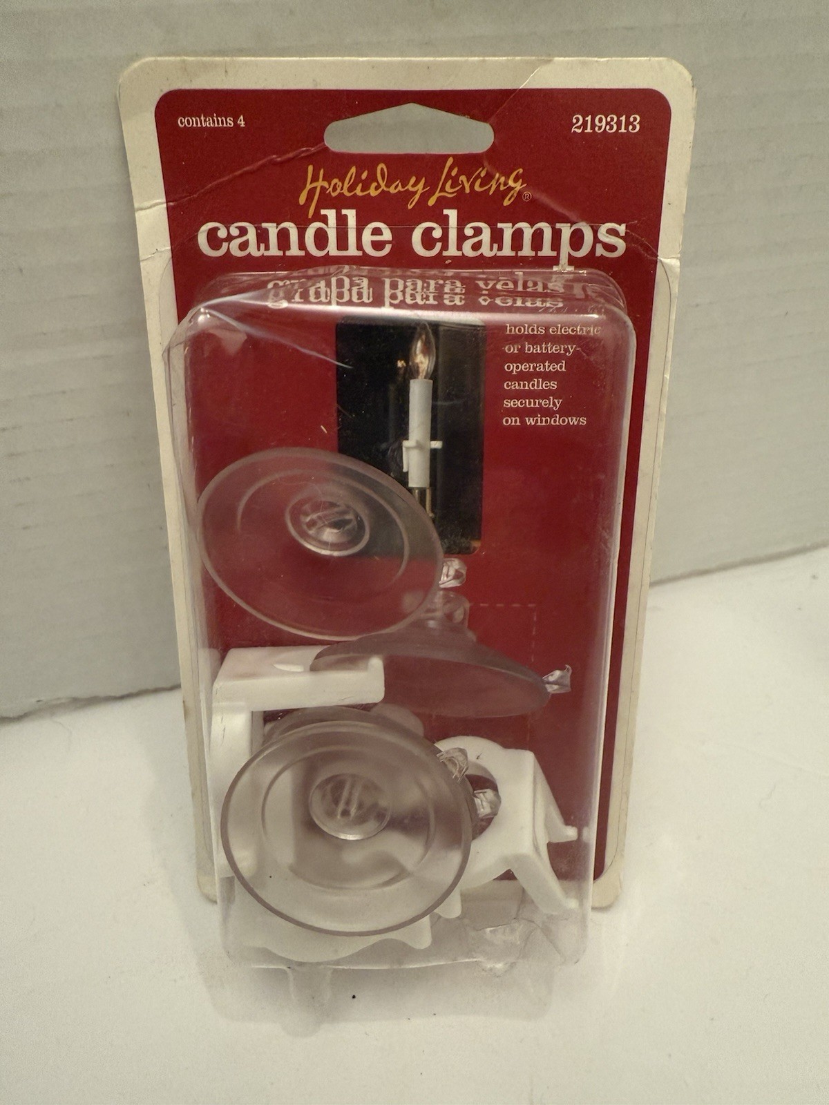 Window Candle Clamp with Suction Cup - 4 Pack