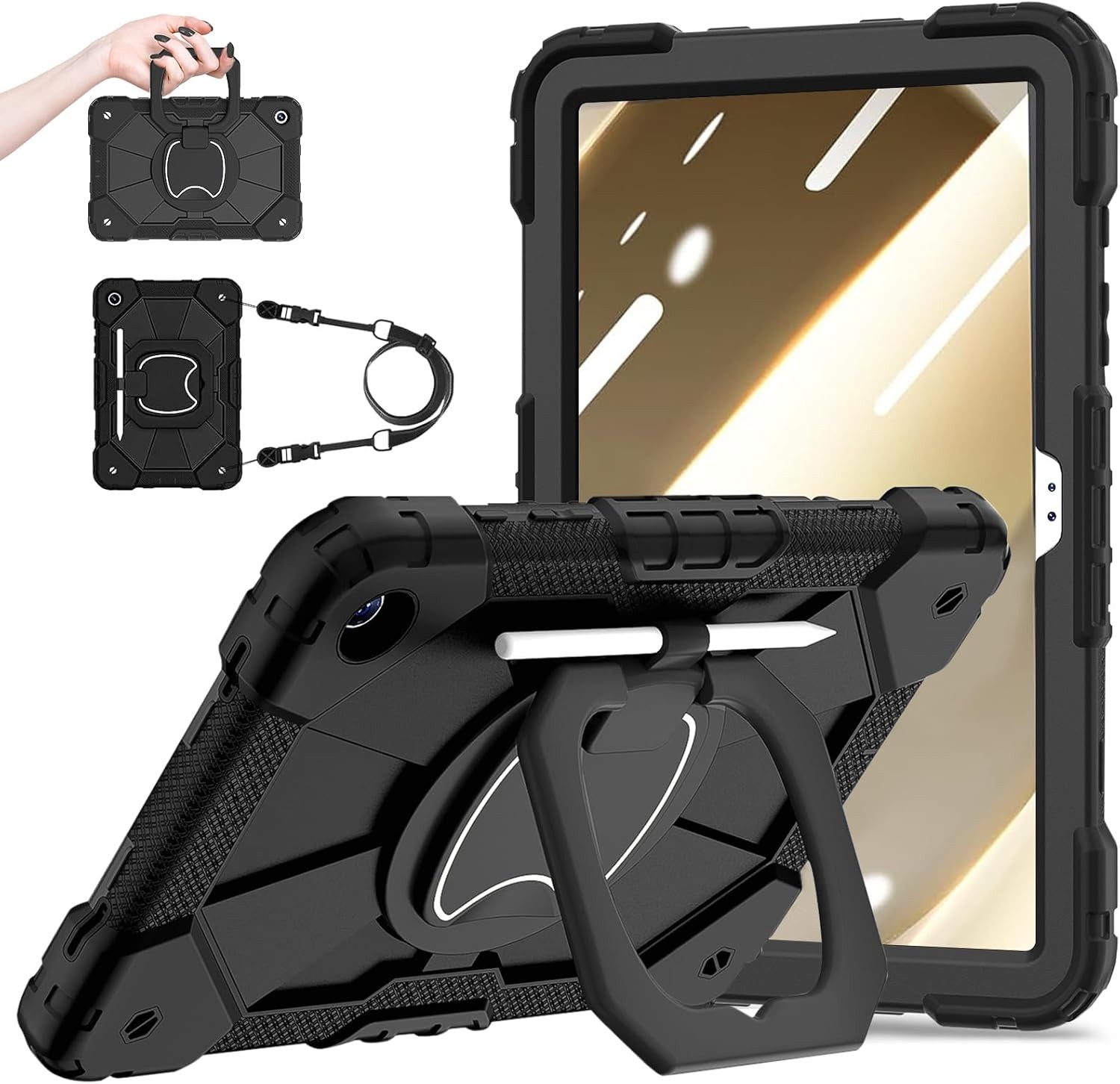 Case for Samsung Galaxy Tab A9+ 11 Inch 2023, Shockproof with 360 Rotating Stand