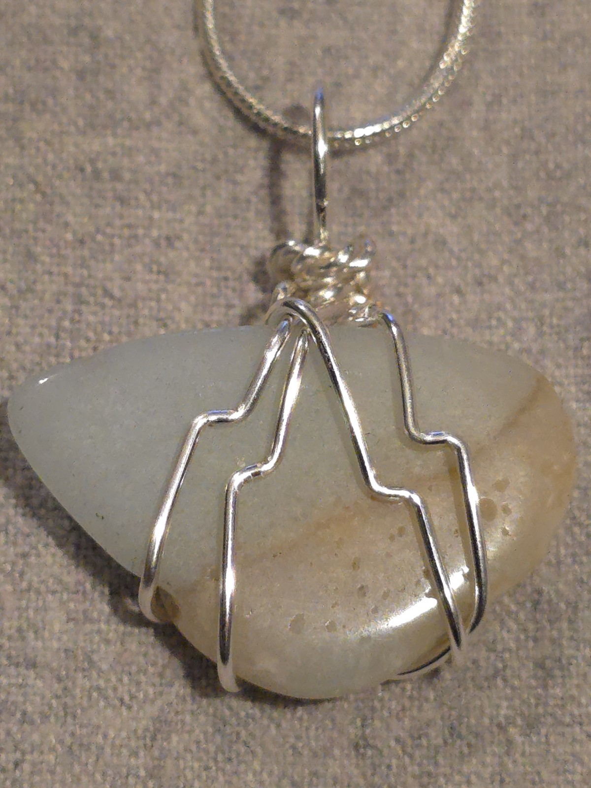 Chrysopal Pendant On A Sterling Silver Necklace