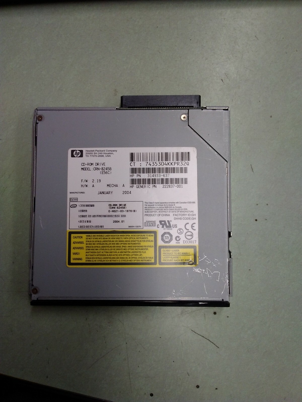 HP  CD-ROM Sim Optical Drive CRN-8245B 314933-637 222837-001 BLACK