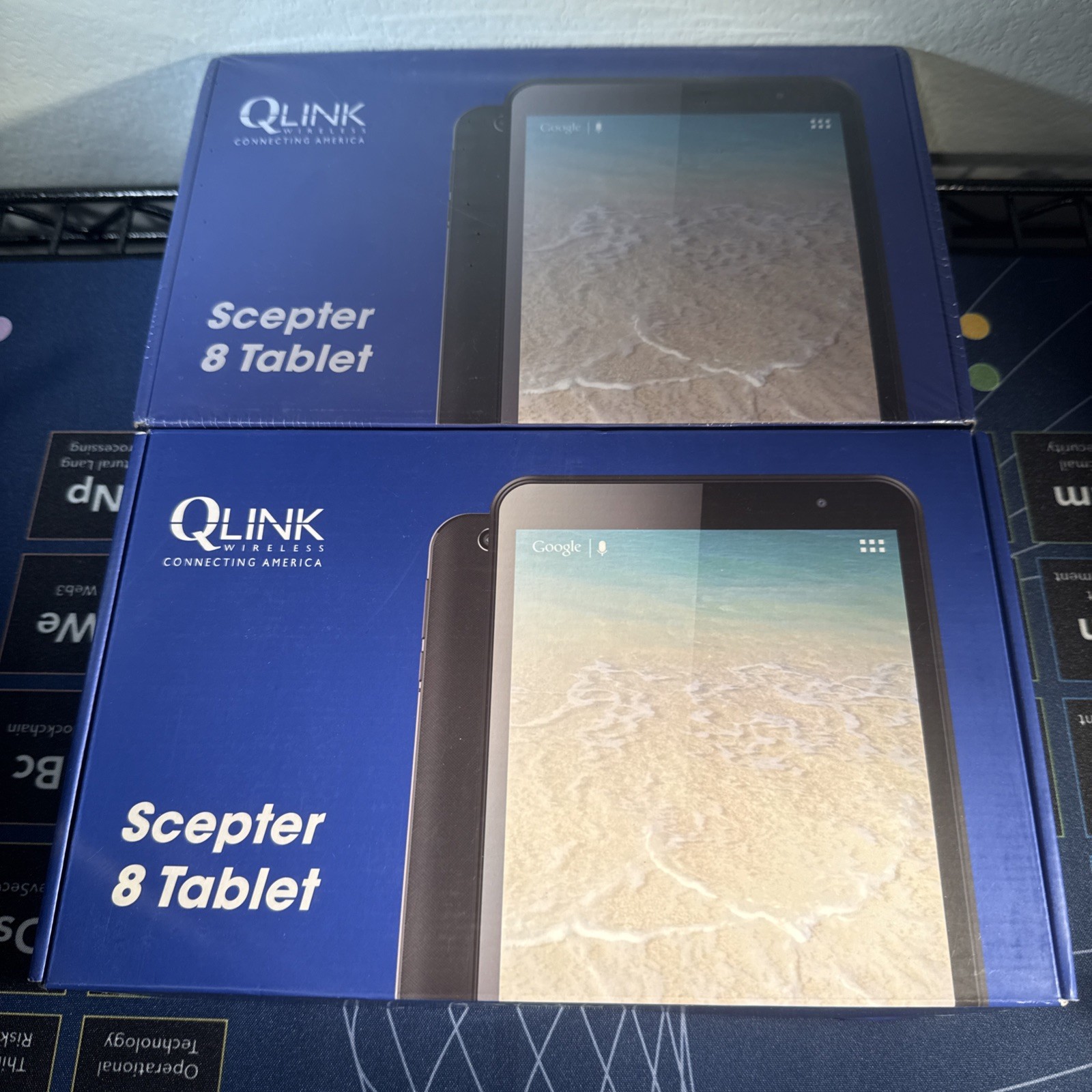 Black Qlink Wireless Scepter 8” Tablet Sealed Box -Android OS -1GB Ram 2 Tablets