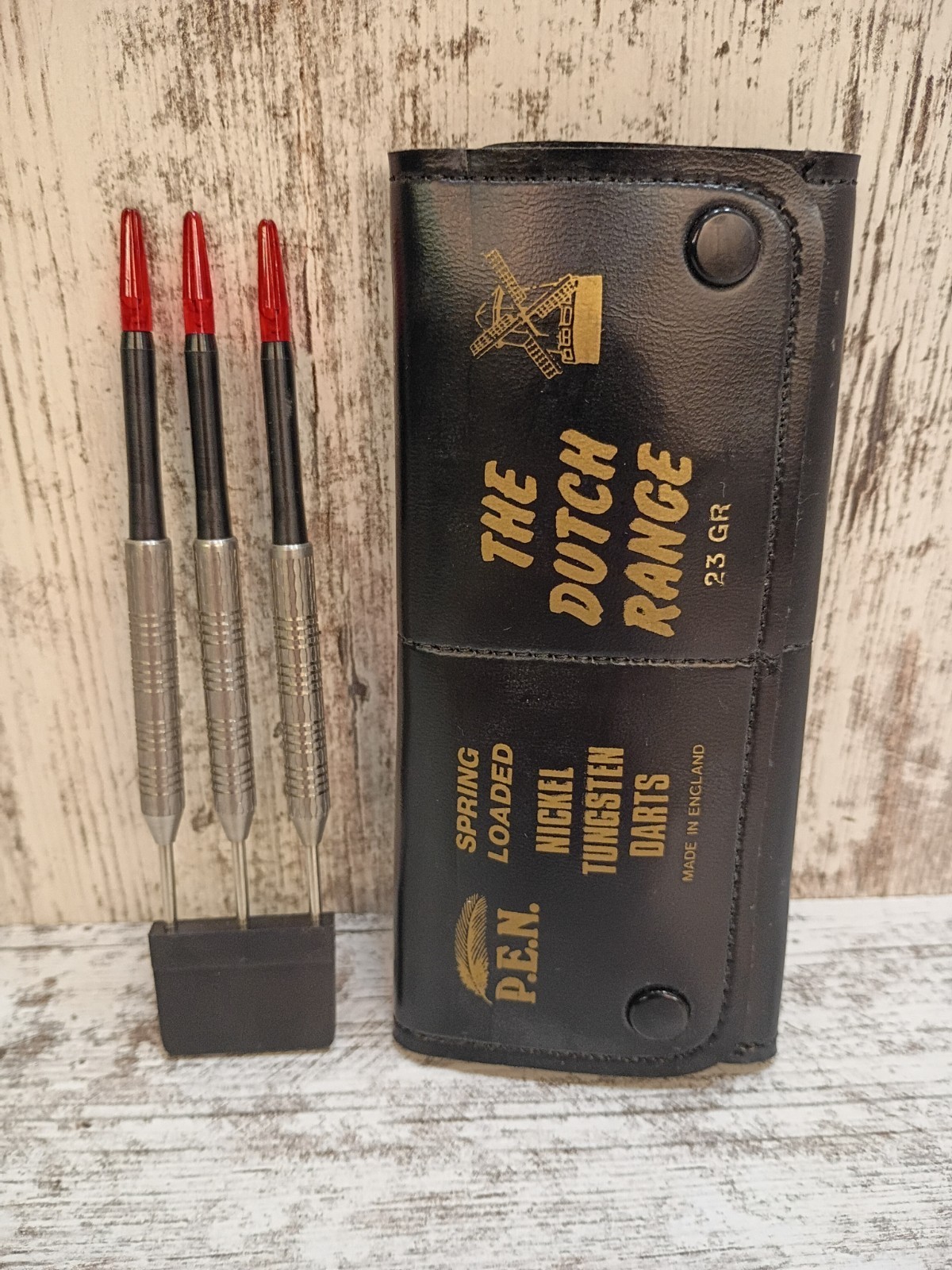 P.E.N. The Dutch Range Spring Loaded Nickel Tungsten Steel Tip Darts 23 Gram 