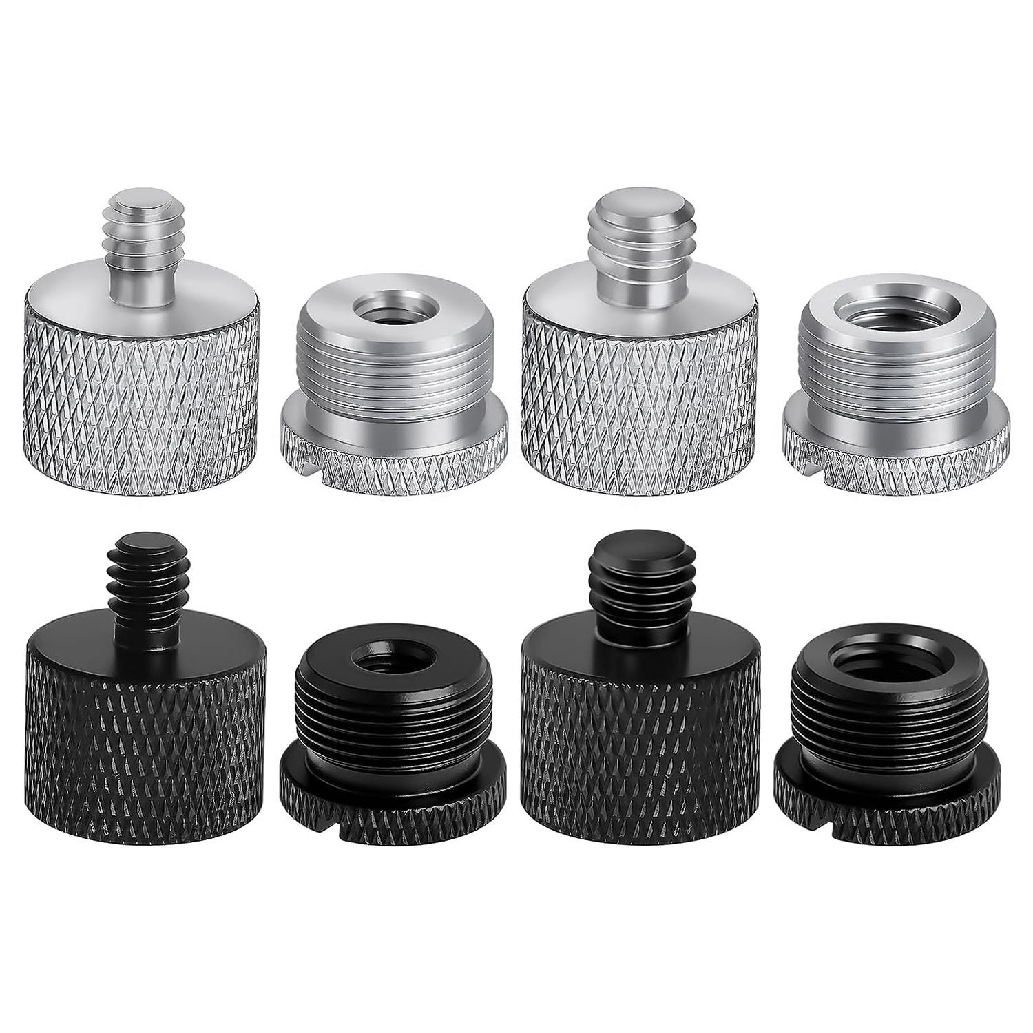 8 Pack Mic Stand Adapter, 5/8 Female to 3/8 Male, 3/8 Female to 5/8 Male,1871