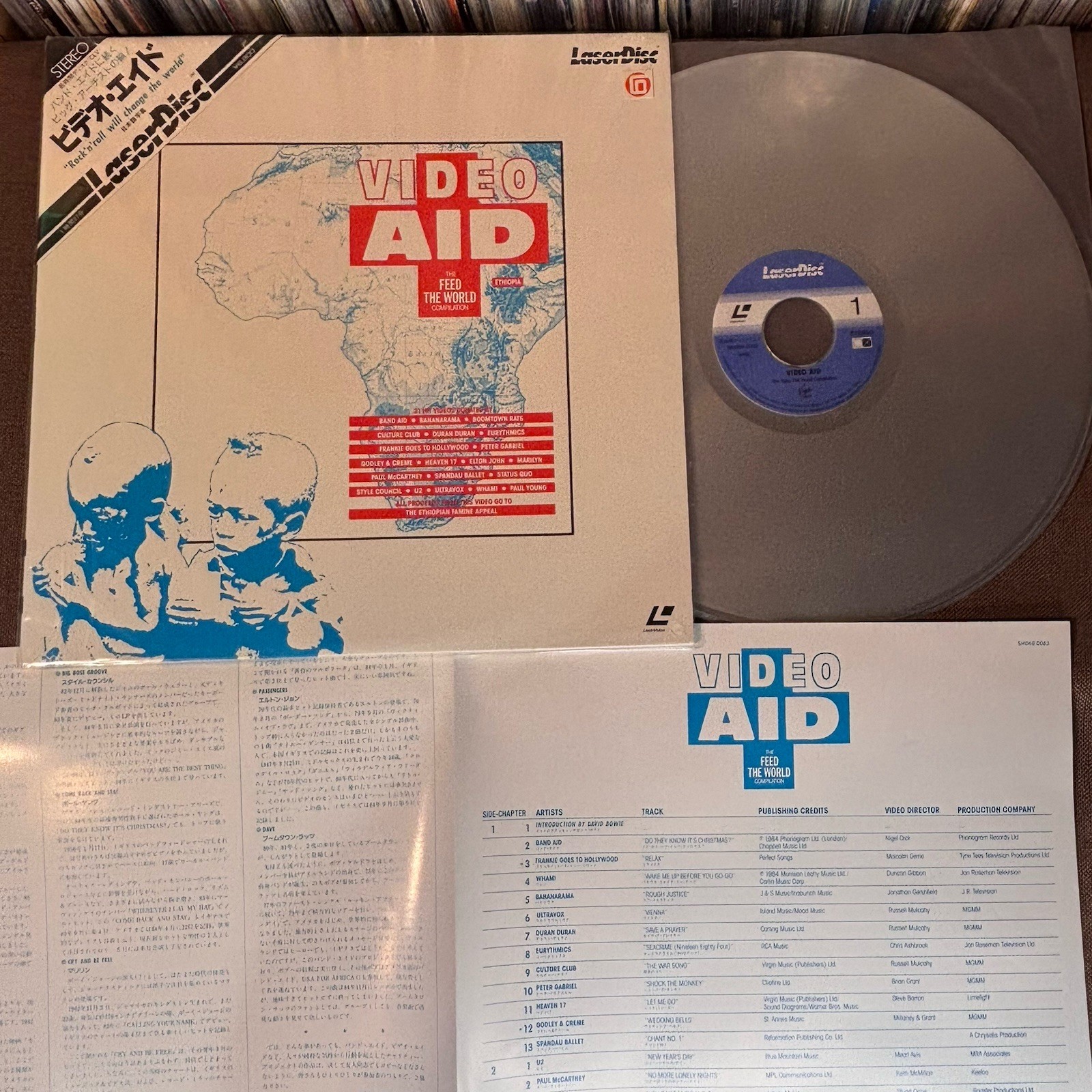Video Aid The Feed The World Band Aid JAPAN Laser Disc SM068-0063 TRIANGLE OBI