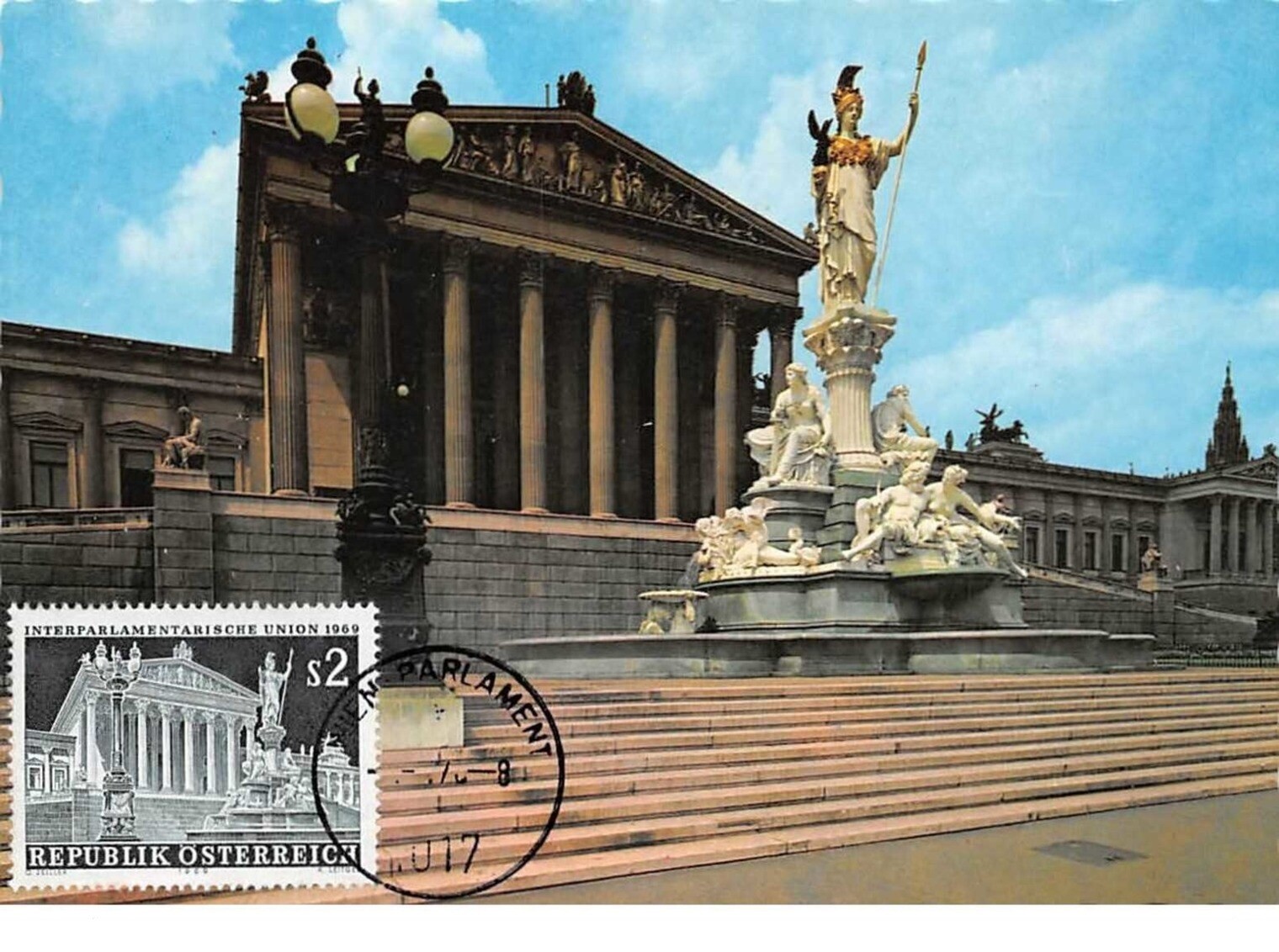 1969 Maximum Card Austria 102595 Inter-Parliamentary Union Stamp Wi