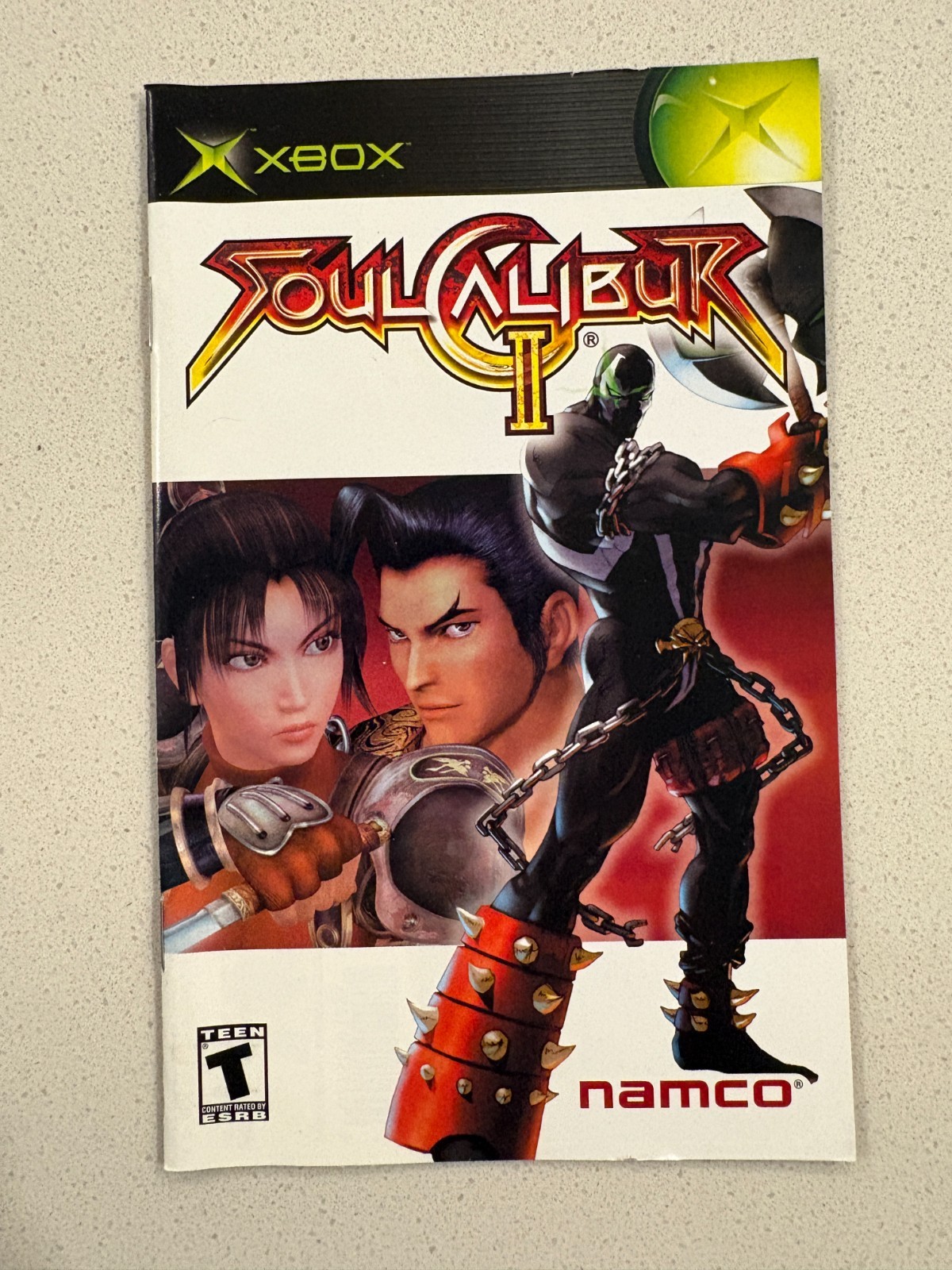 SOUL CALIBUR II 2 - XBOX - INSTRUCTION MANUAL AUTHENTIC