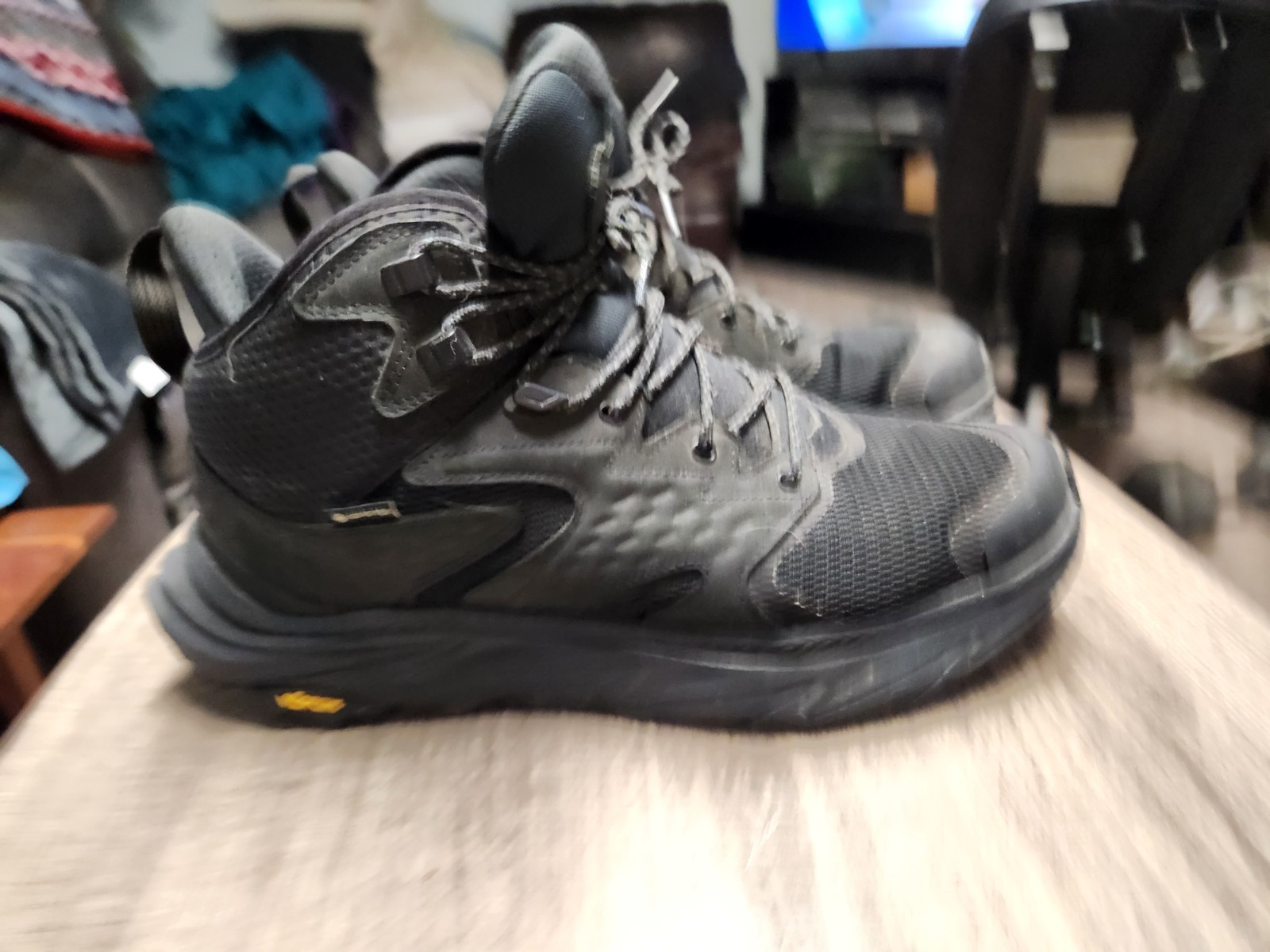 Mens HOKA Anacapa 2 Mid GTX Leather Working, waterproof versatile hiker