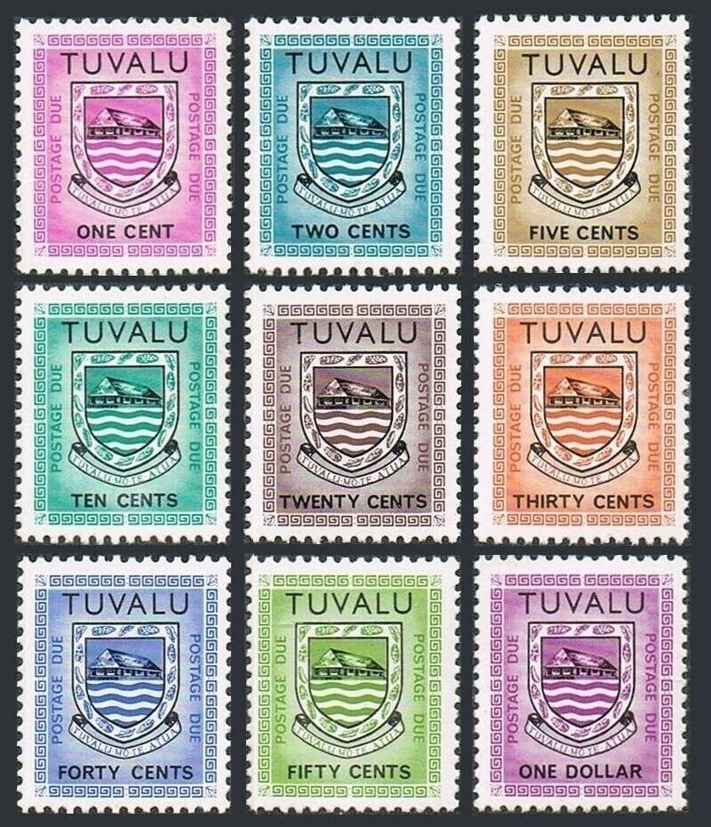 Tuvalu postage due 1981 SGD1-D9 arms set MNH