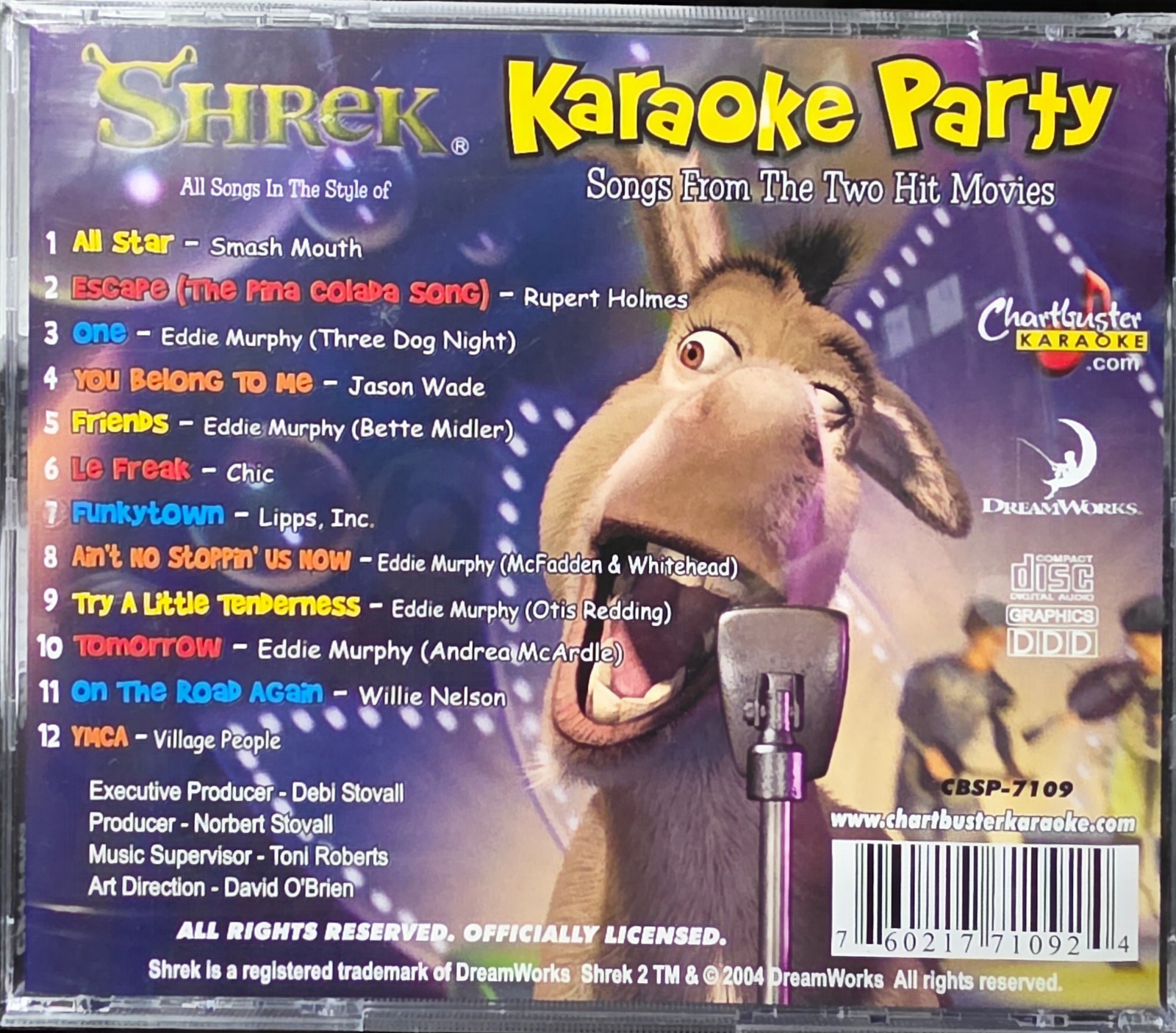 7109 SHREK CHARTBUSTER     CDGS LOT  LONG DRIVE