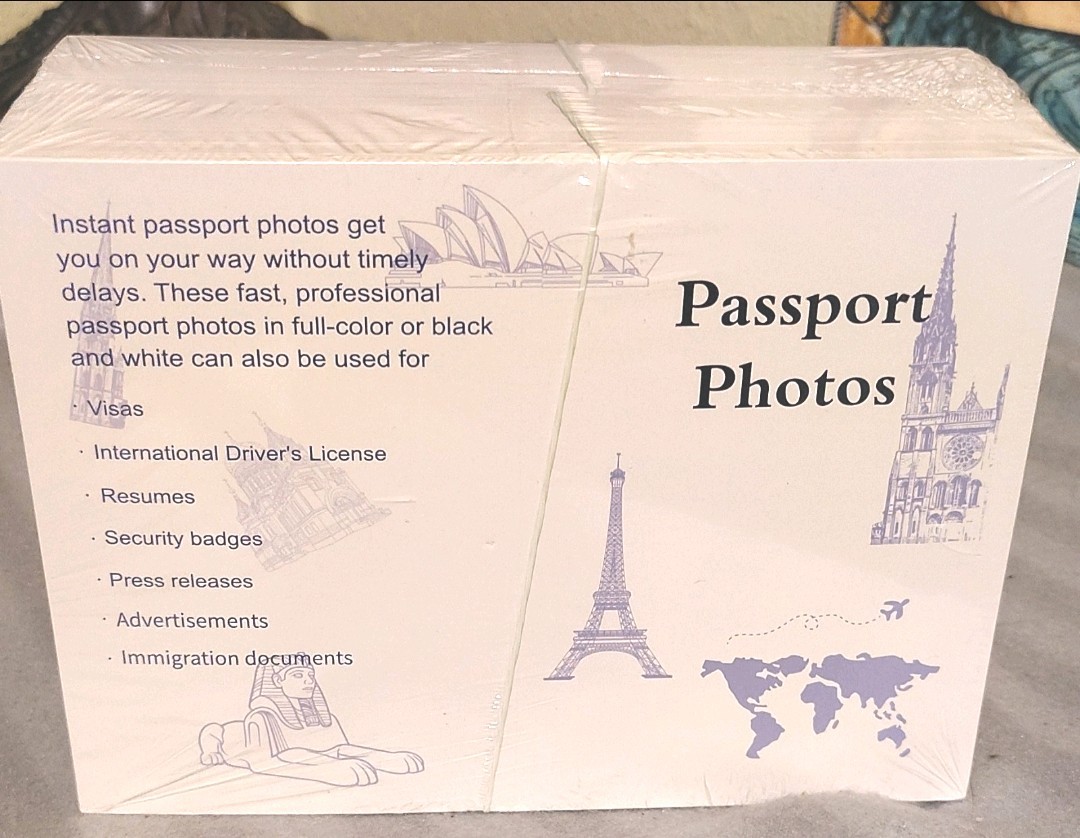 200 Pack of Passport Photo Holders w/ Glossy & Matte Finish & 2 Slots for Photos