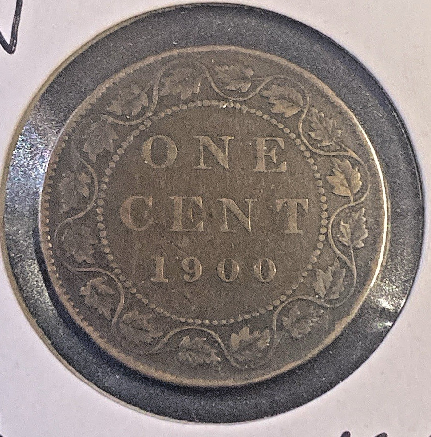 1900-H Canada One Cent - Large 1 Penny - VF 20 - Queen Victoria - Bronze