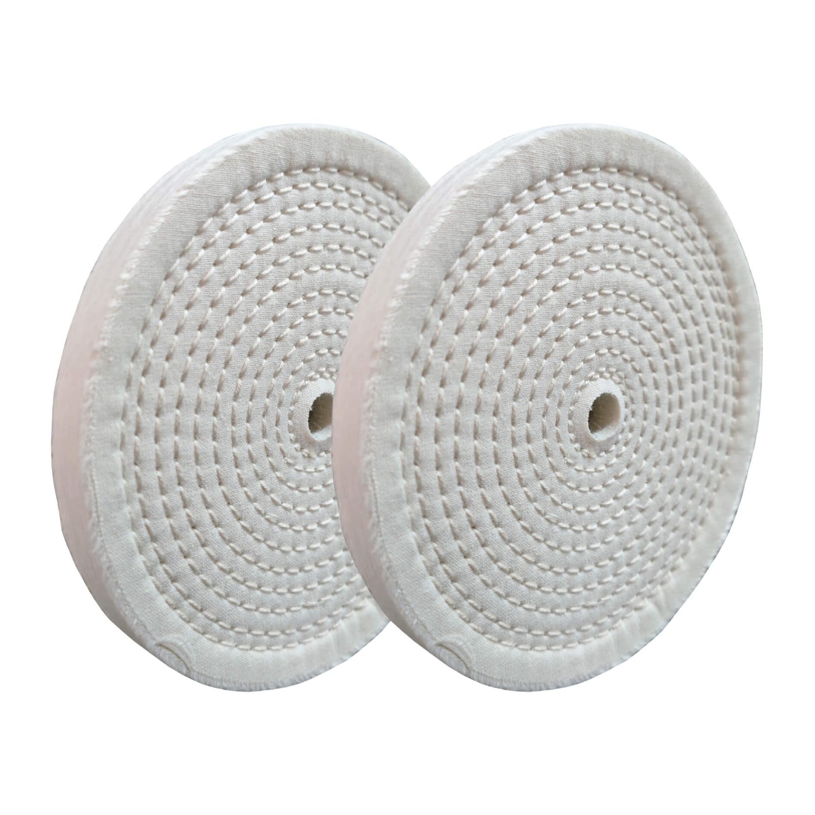 PURUI 2PC 6 Inch Polishing Buffing Wheels for 6" X 1/2" Ah Spiral Sewn 