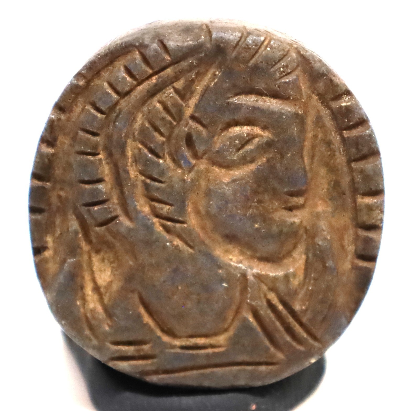 Ancient Near Eastern Lapis lazuli Roman Intaglio Stone Seal Stamp cabochonAmulet